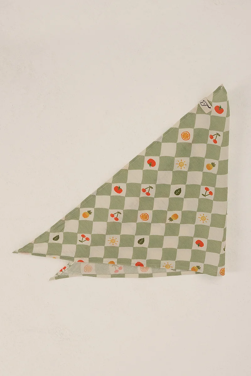 Bandana Baklava Desen Yeşil - 2