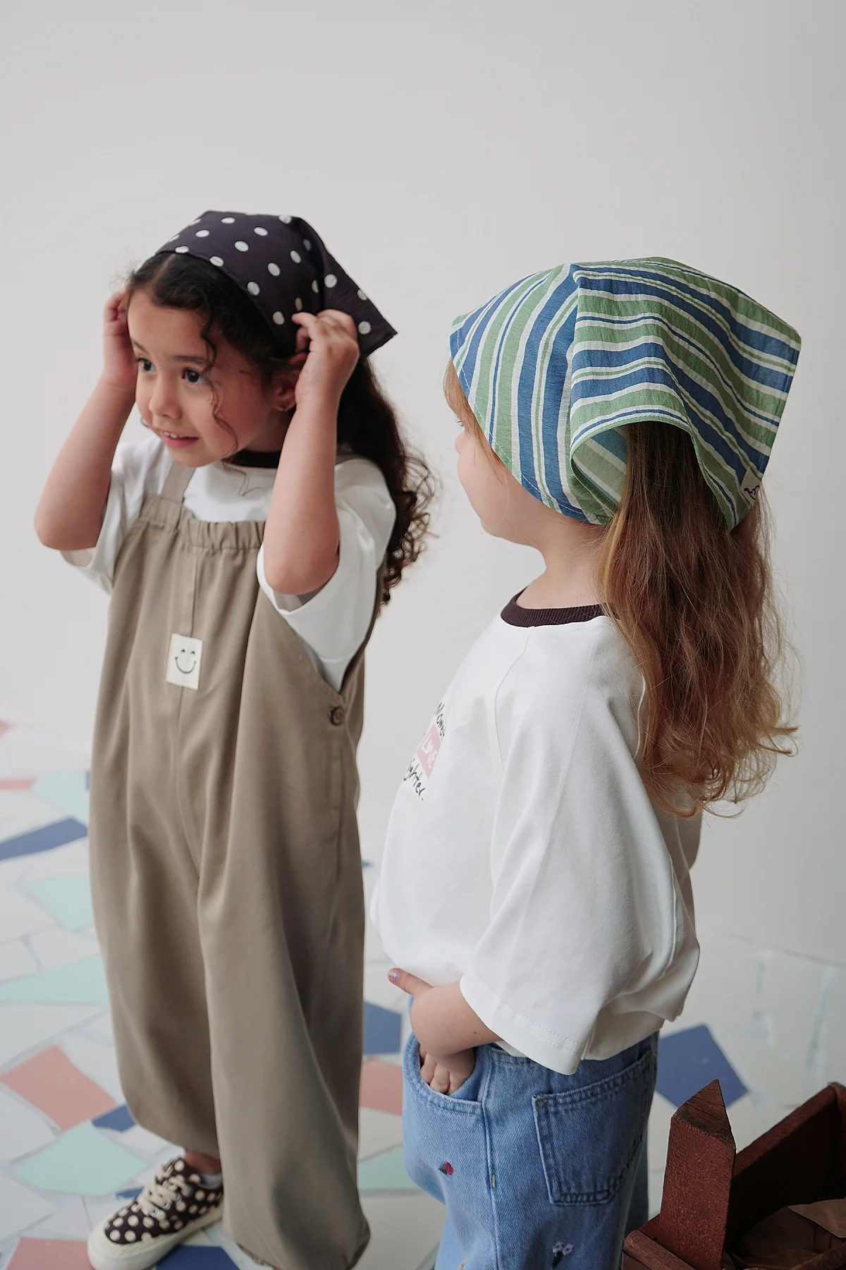 Bandana Çizgili Mavi-Yeşil - 2
