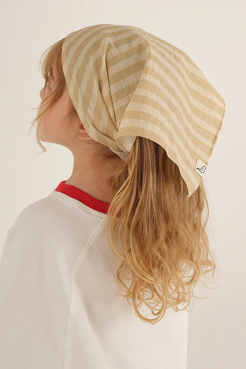 Bandana Çizgili Sarı - Mioma Kids