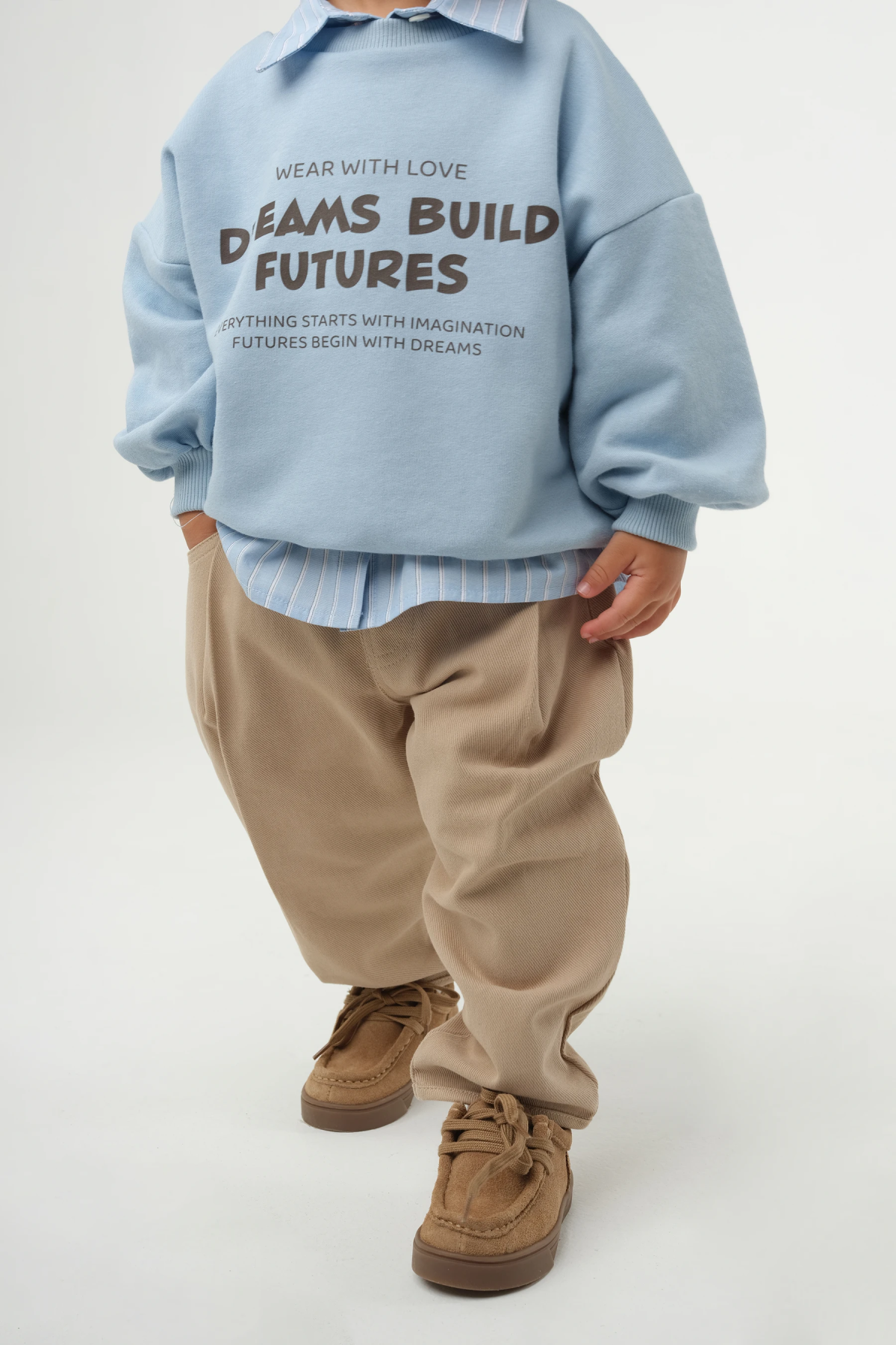 Baskılı Sweatshirt Bebe Mavi - 5