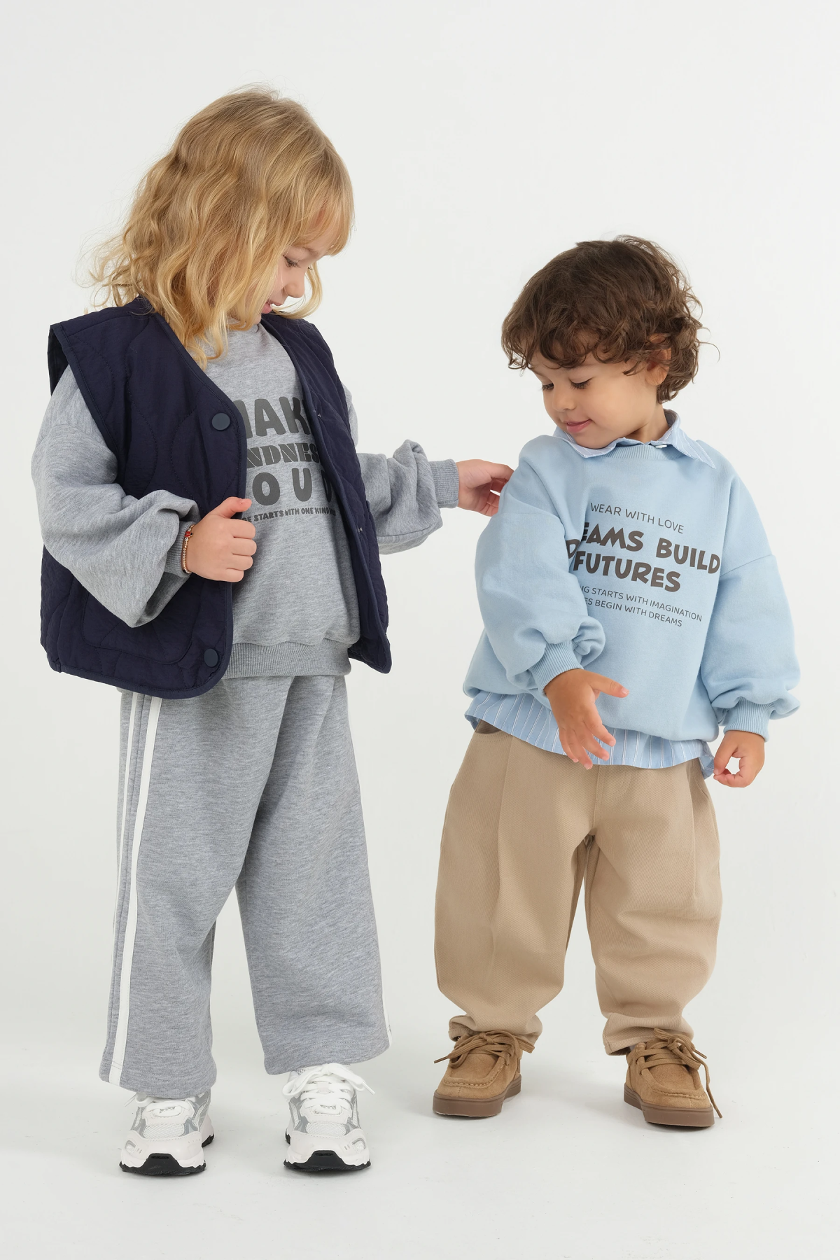 Baskılı Sweatshirt Bebe Mavi - 3