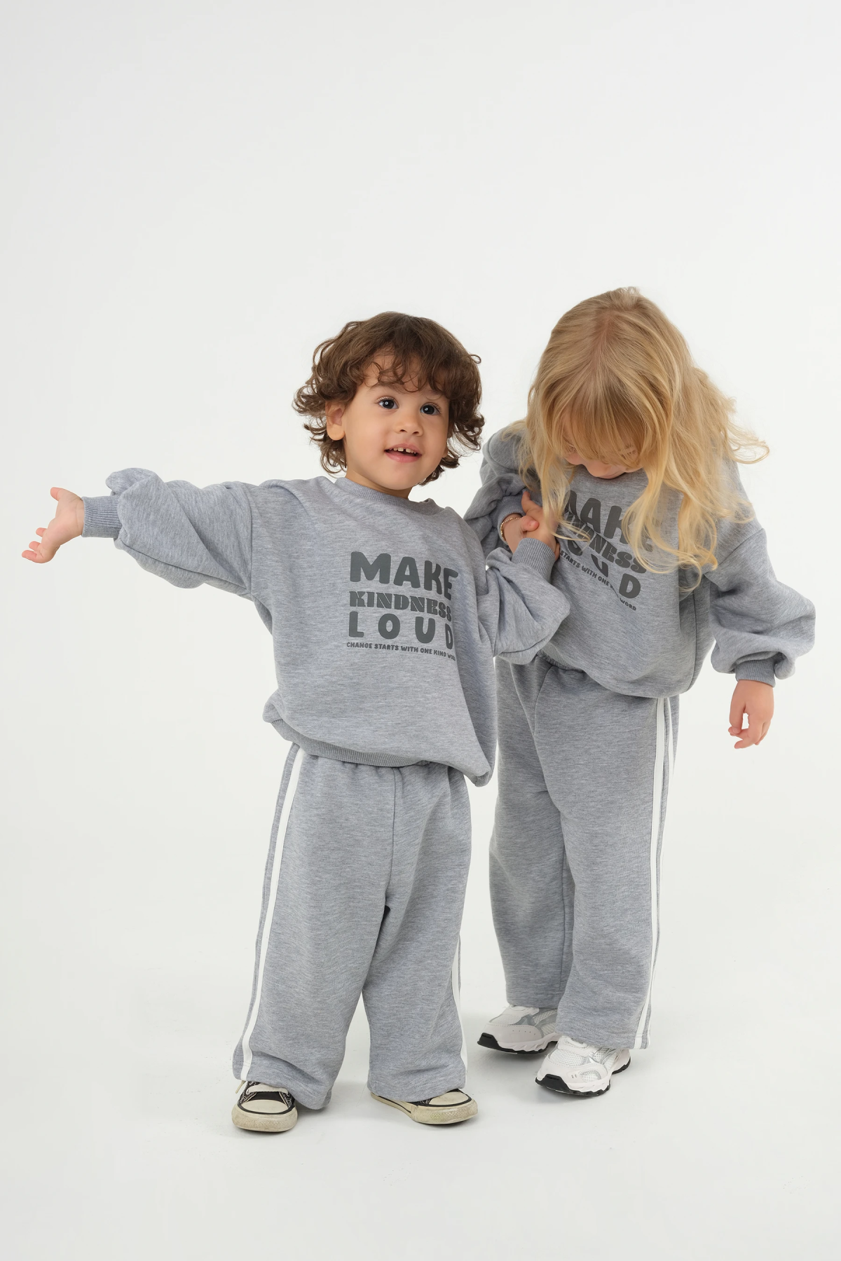 Baskılı Sweatshirt Gri - 2