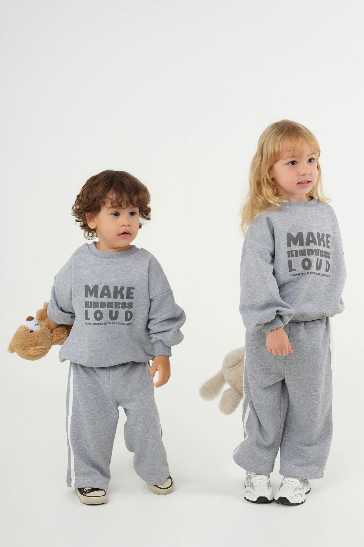 Baskılı Sweatshirt Gri - 4