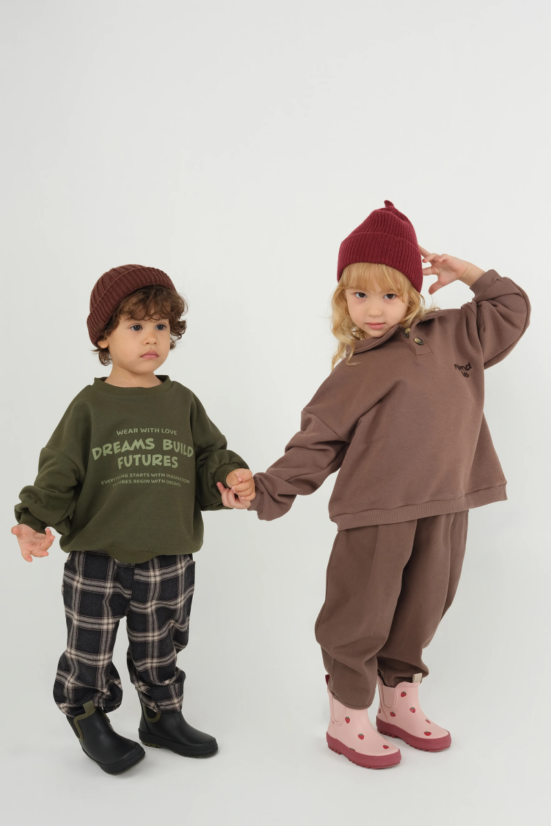 Baskılı Sweatshirt Haki - 6