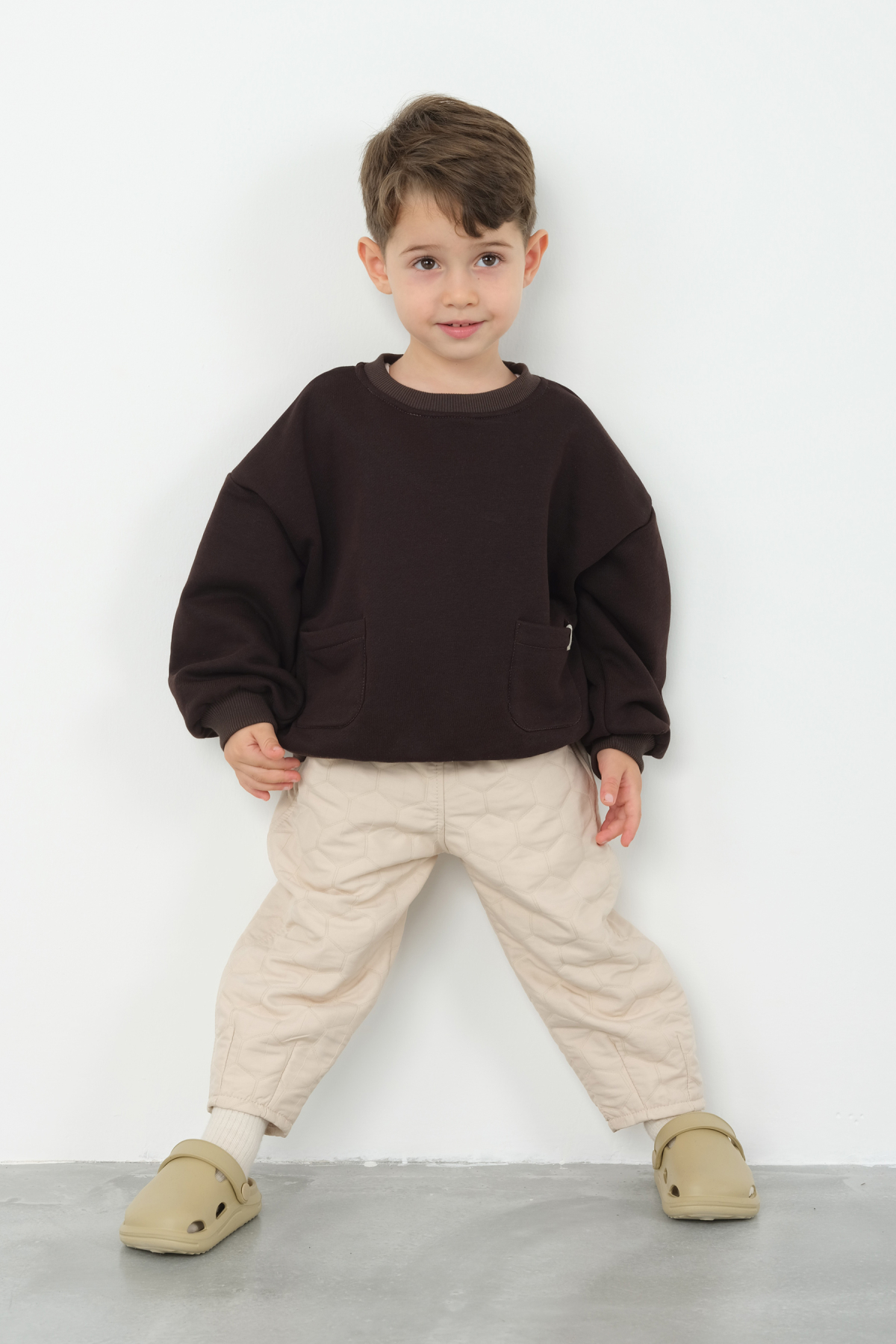 Cepli Sweatshirt Acı Kahve - 1