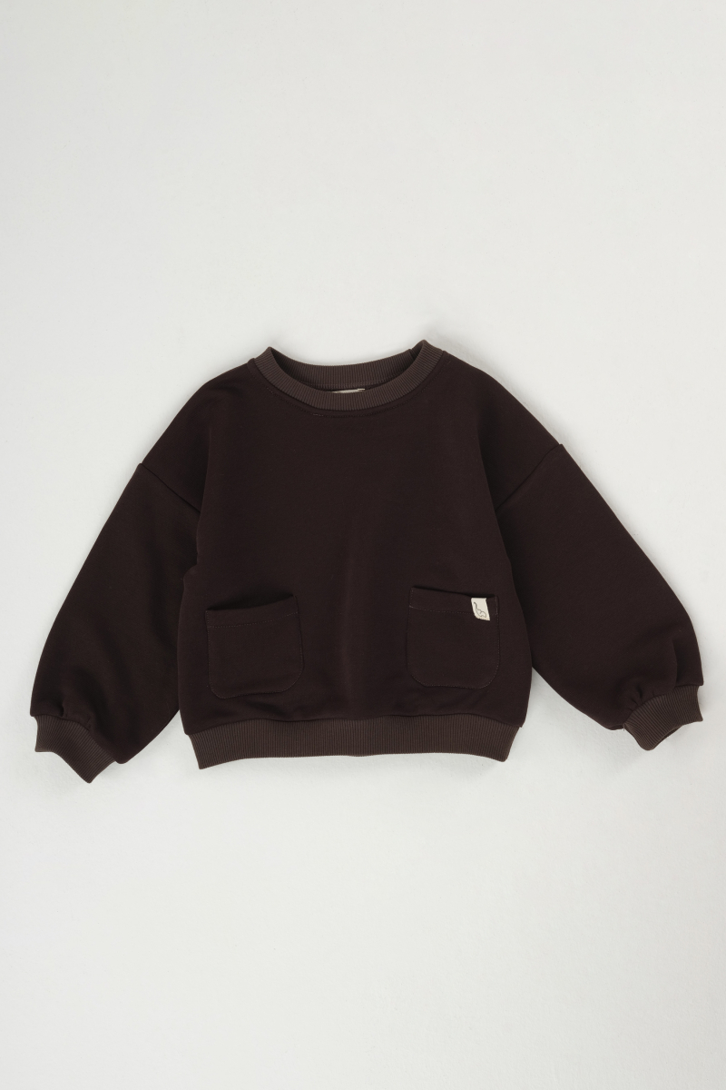 Cepli Sweatshirt Acı Kahve - 3