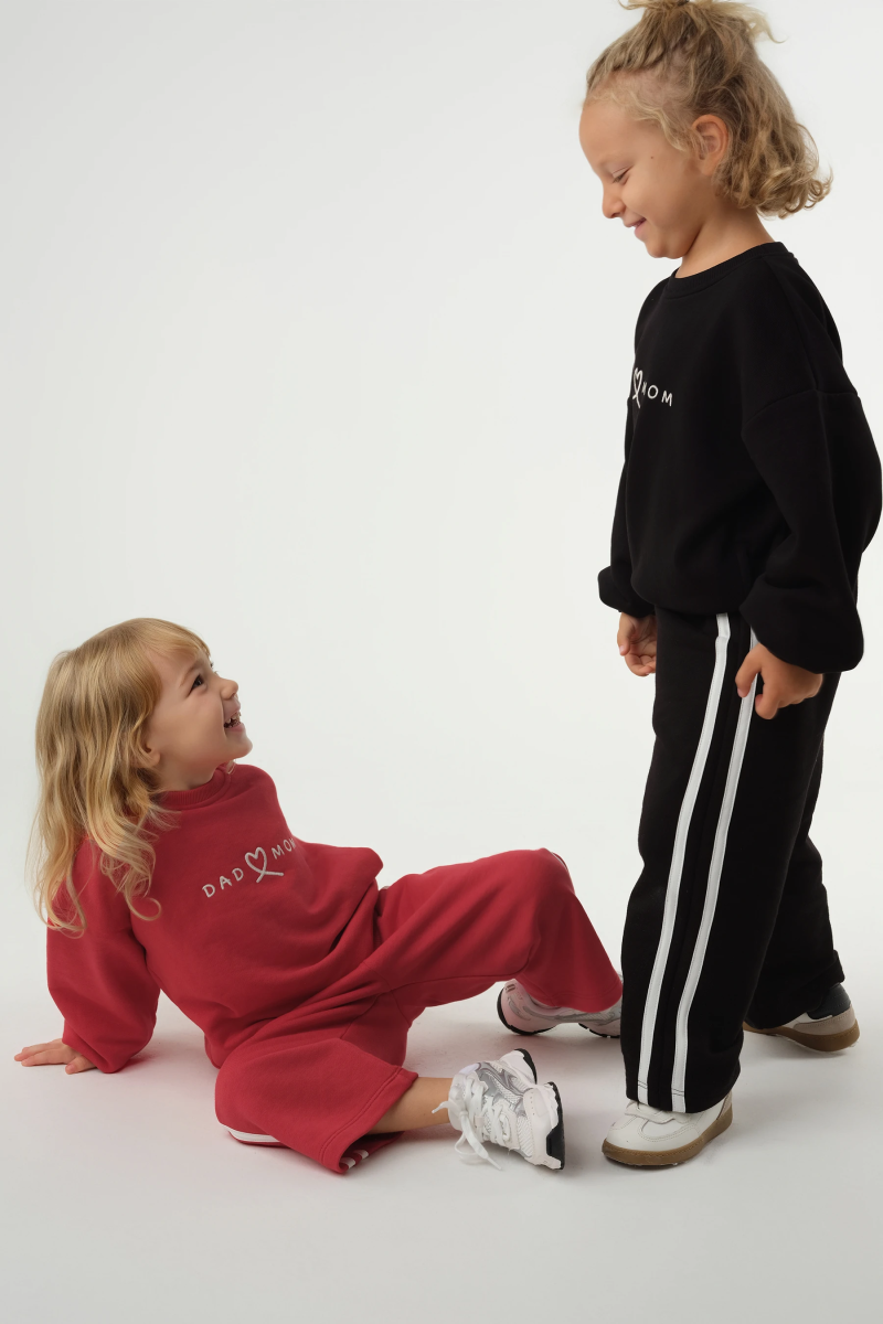 Dad-Mom Sweatshirt Kırmızı - 5