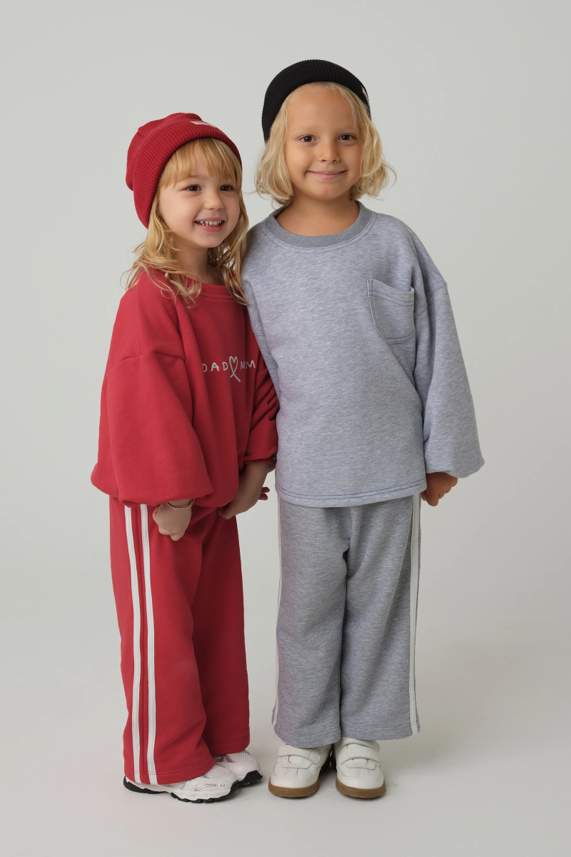 Dad-Mom Sweatshirt Kırmızı - 3