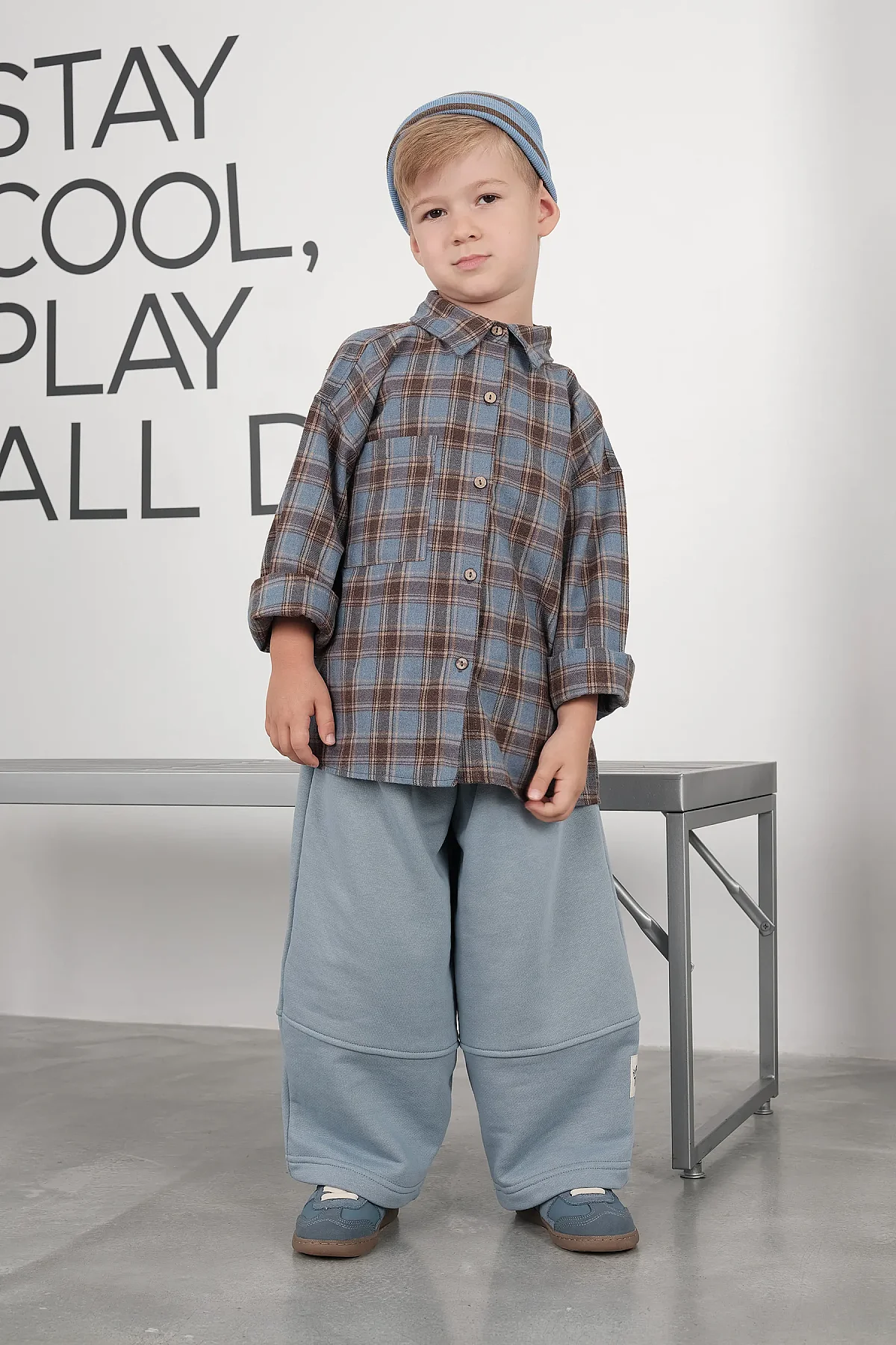 Ekose Gömlek Mavi - 2