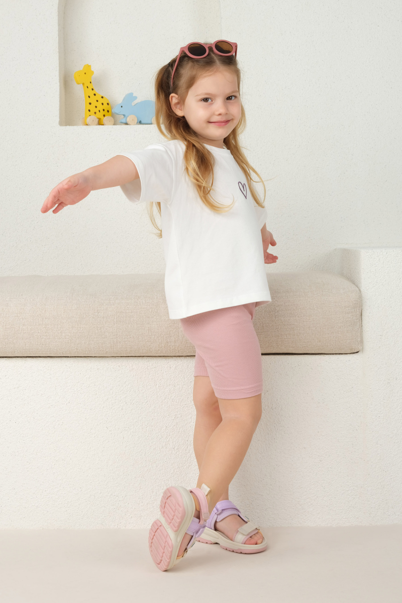 Fitilli Kısa Tayt Pembe - Mioma Kids