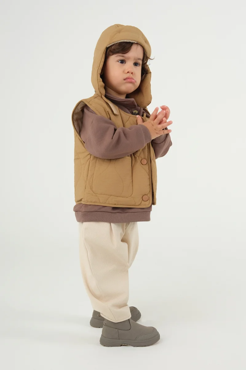 Kapitone Pilot Şapka Camel - 2