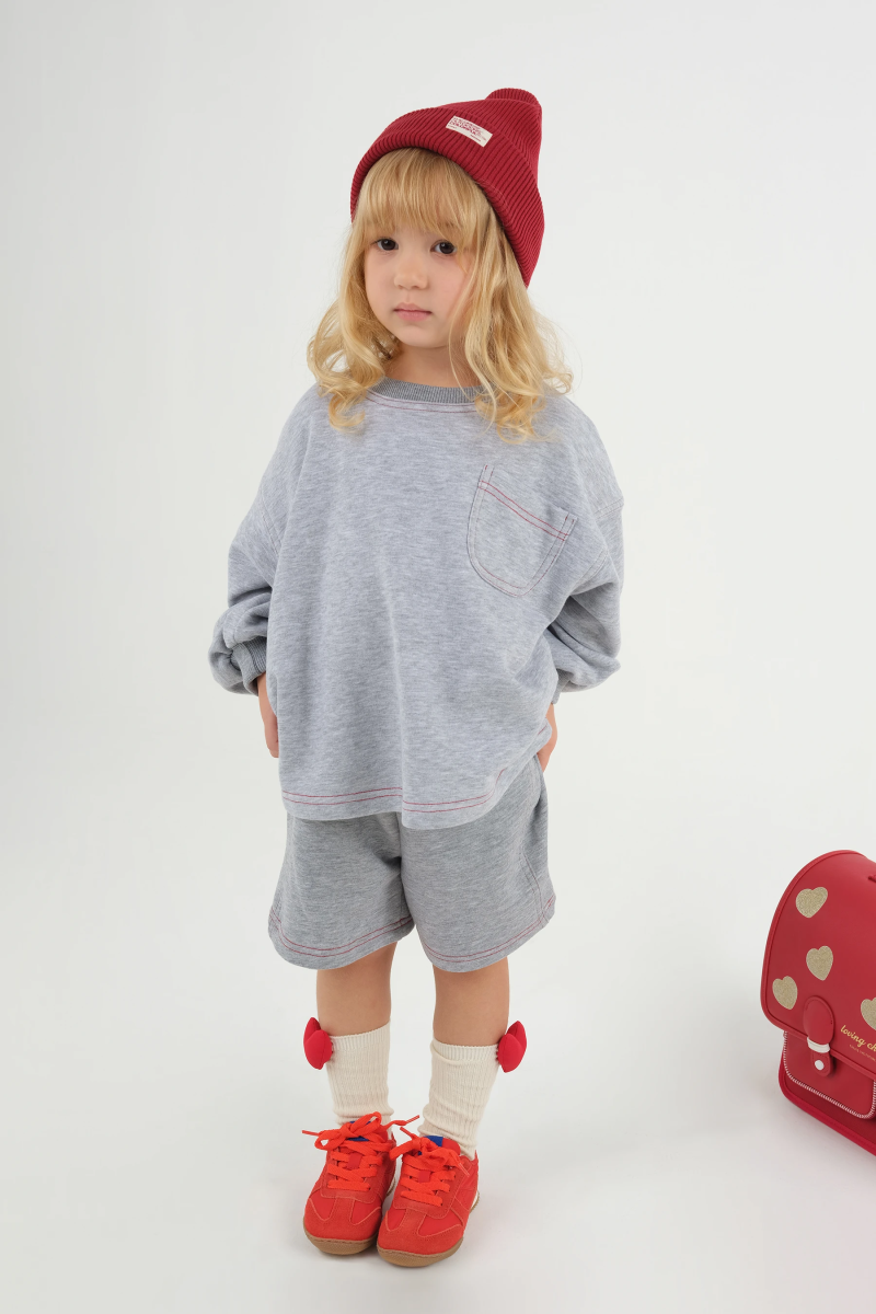 Kırmızı Dikişli Sweatshirt - 2