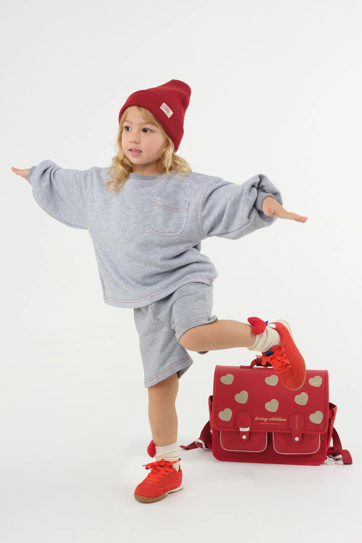 Kırmızı Dikişli Sweatshirt - 3