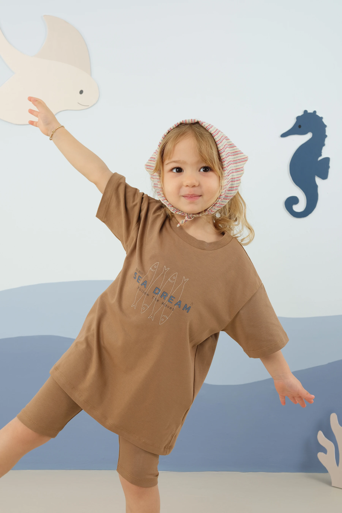 Kısa Taytlı Basic Takım Latte - 5