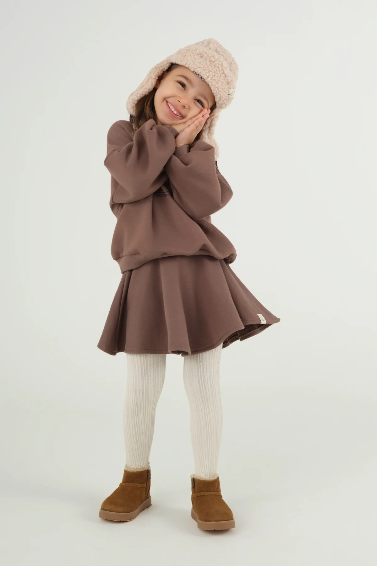 Kloş Etek Kahve - 3