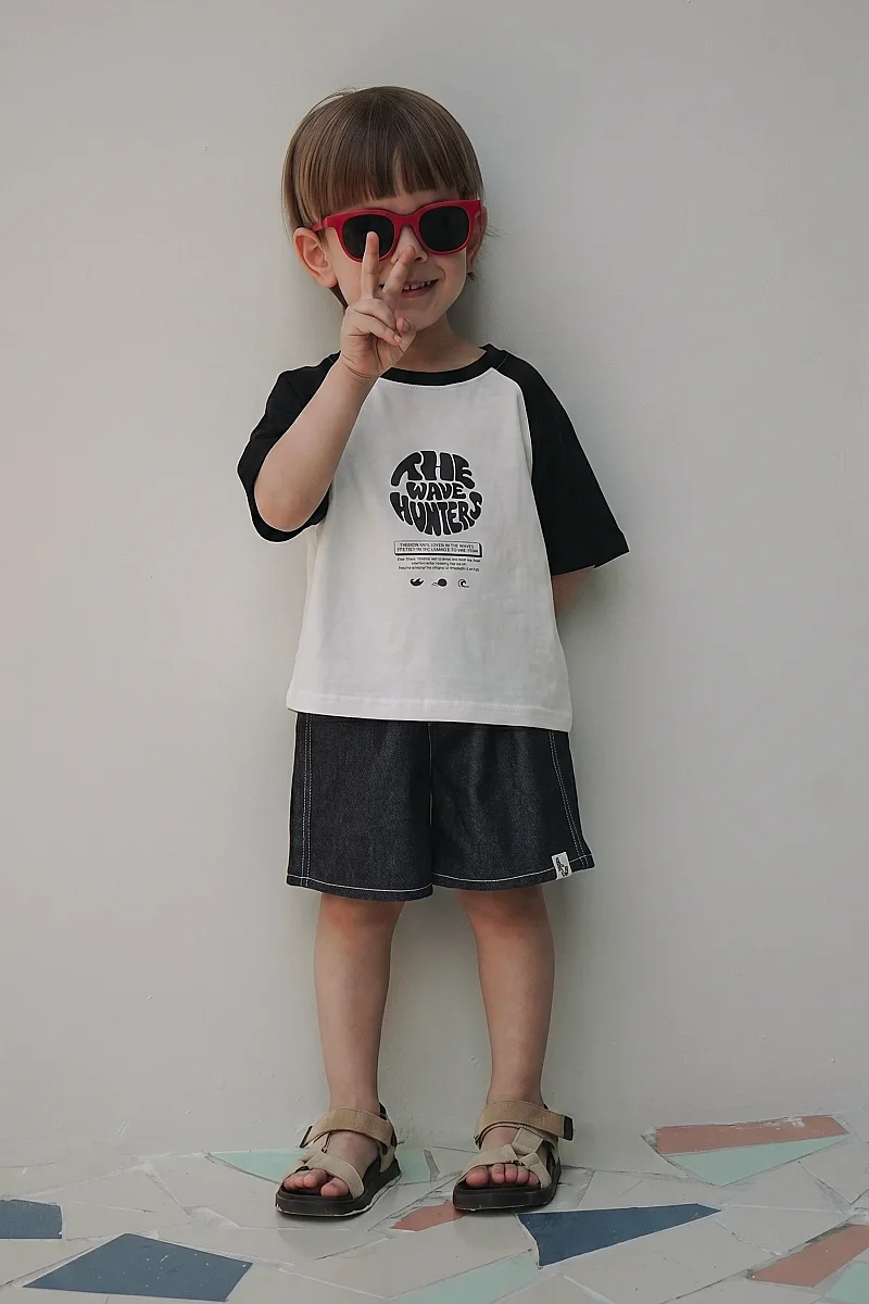 Kolu Renkli Tişört Siyah - Mioma Kids