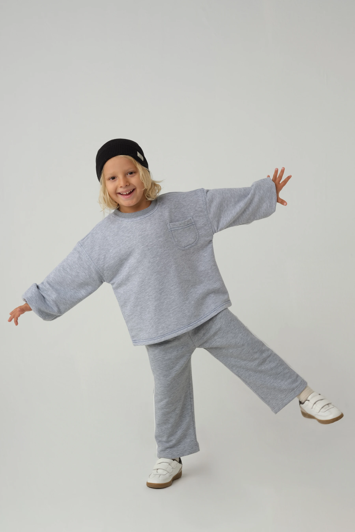 Mavi Dikişli Sweatshirt - 2