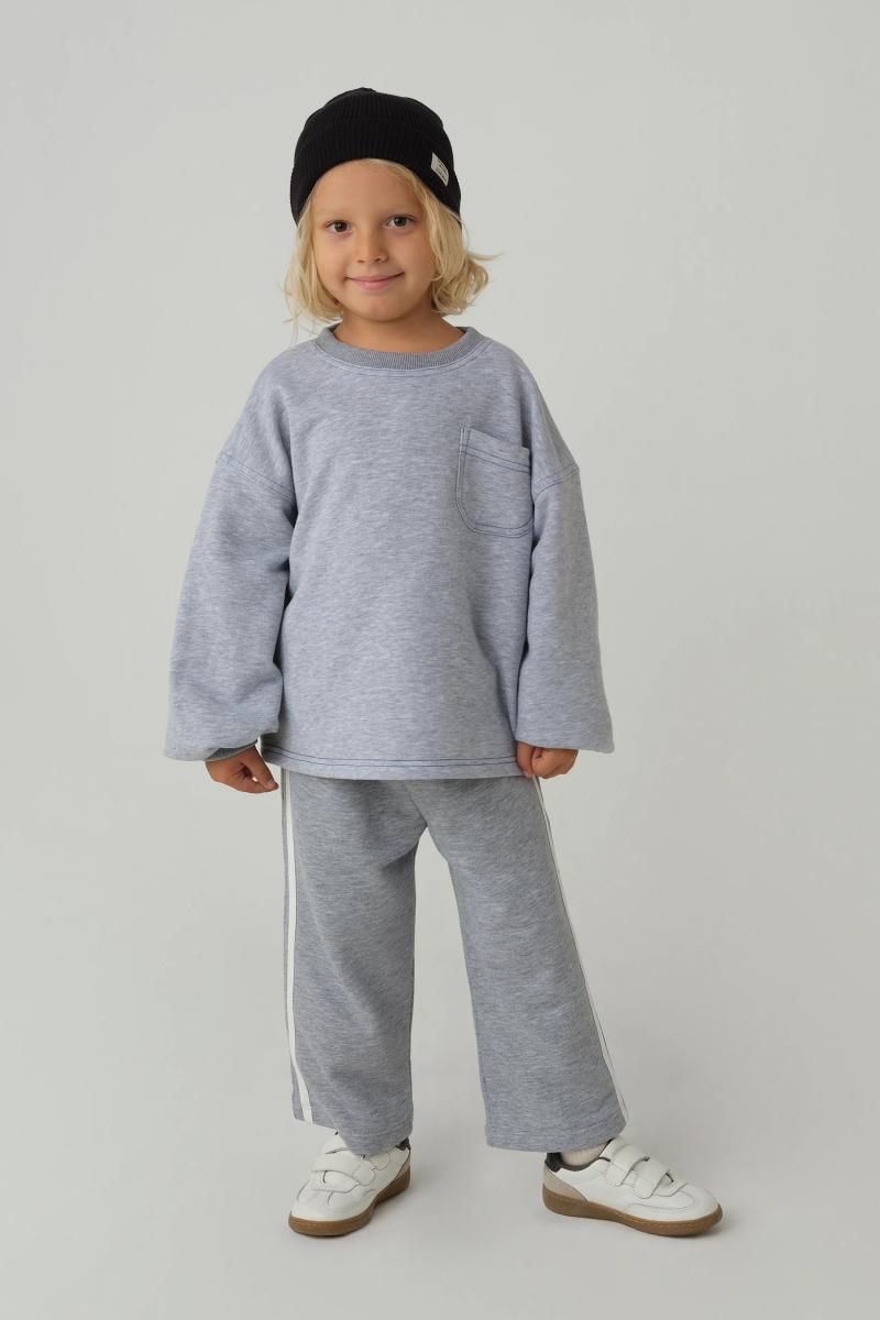 Mavi Dikişli Sweatshirt - 3