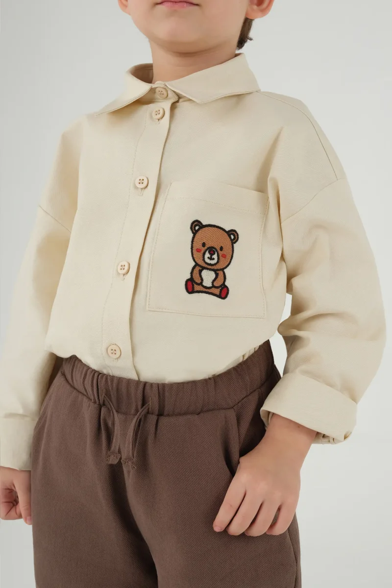 Nakışlı Gömlek Kemik - Mioma Kids (1)