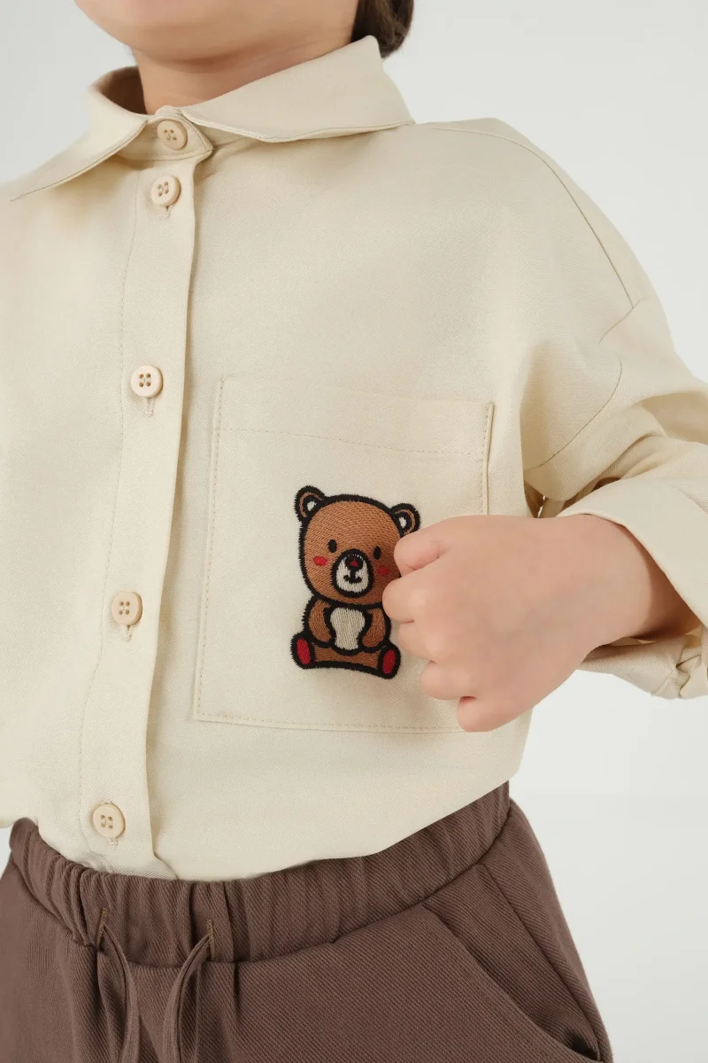 Nakışlı Gömlek Kemik - 3