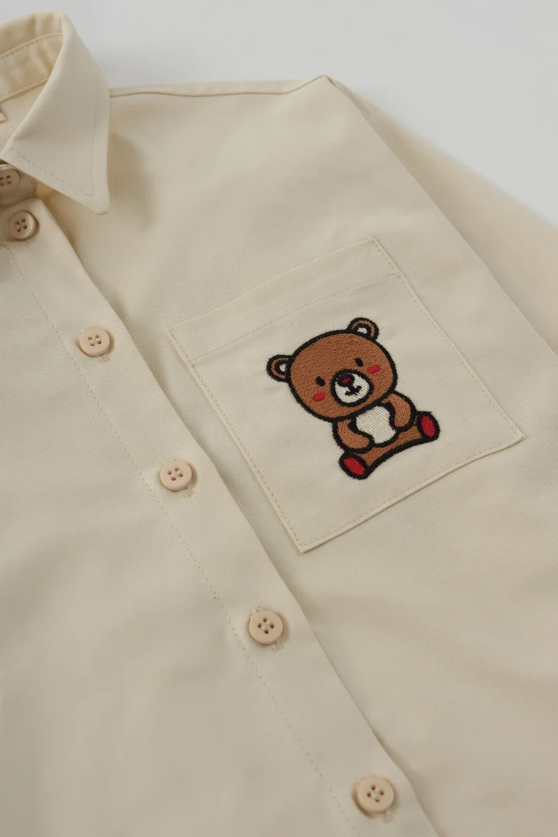 Nakışlı Gömlek Kemik - 5