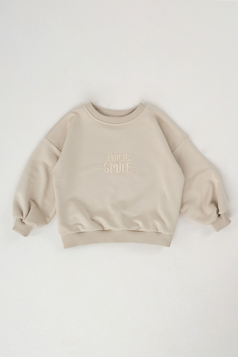 Nakışlı Sweatshirt Bej 