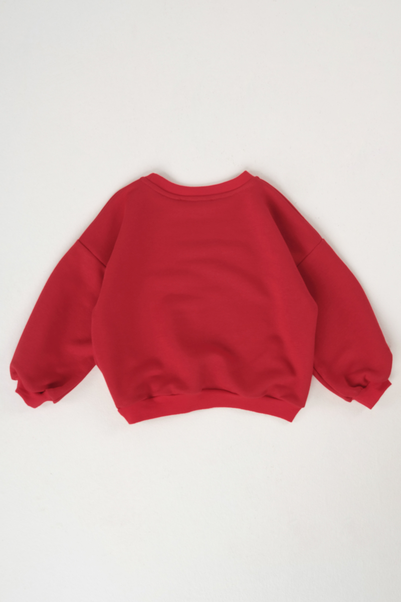 Nakışlı Sweatshirt Kırmızı - 7