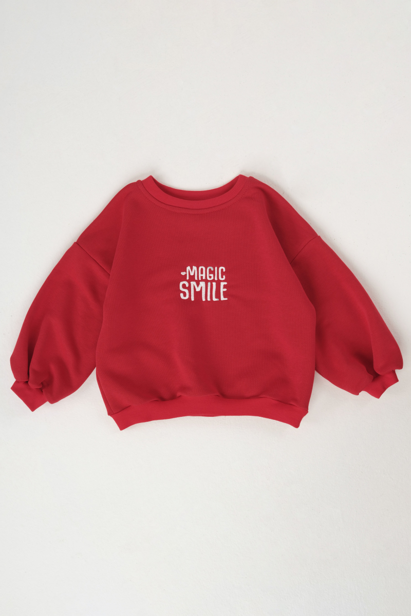 Nakışlı Sweatshirt Kırmızı - 6