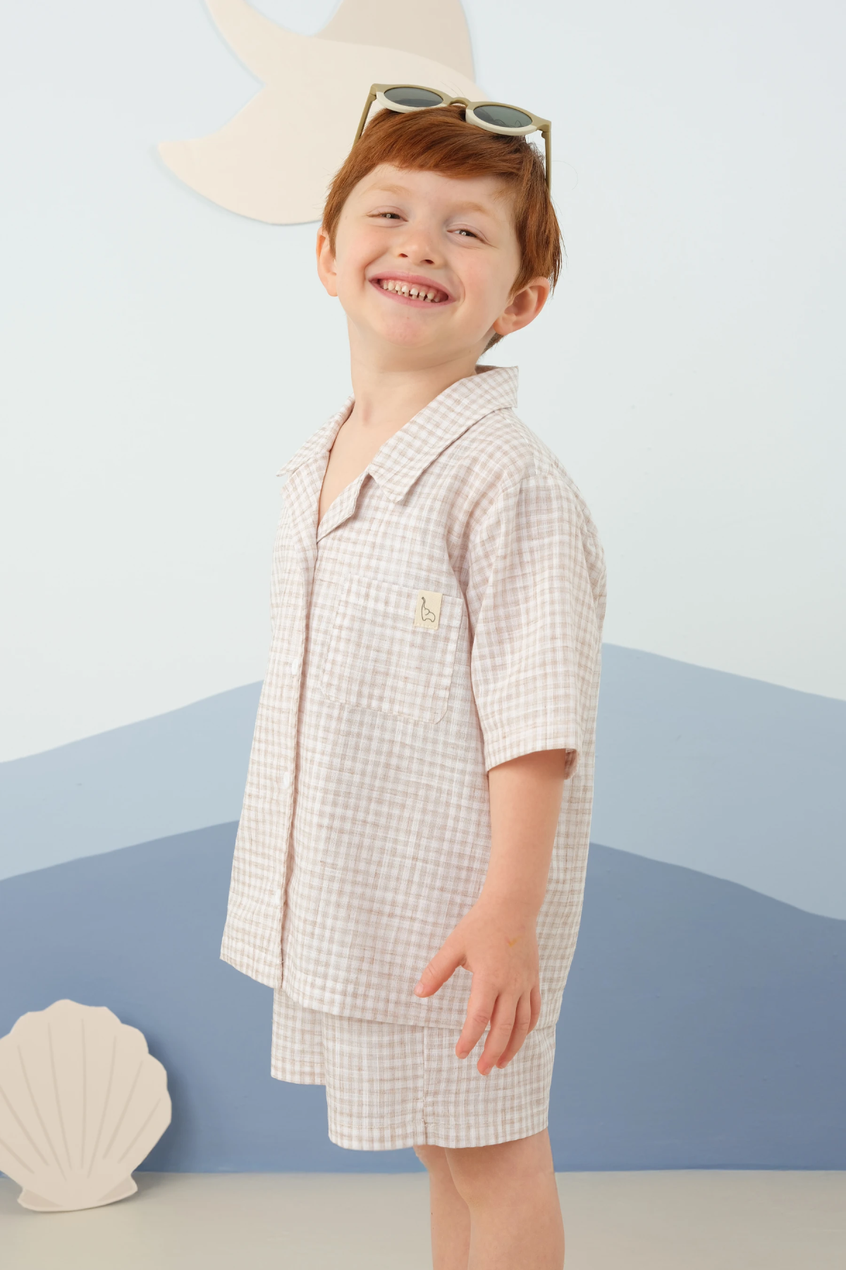 Önü Düğmeli Soft Takım Sütlü Kahve - 5