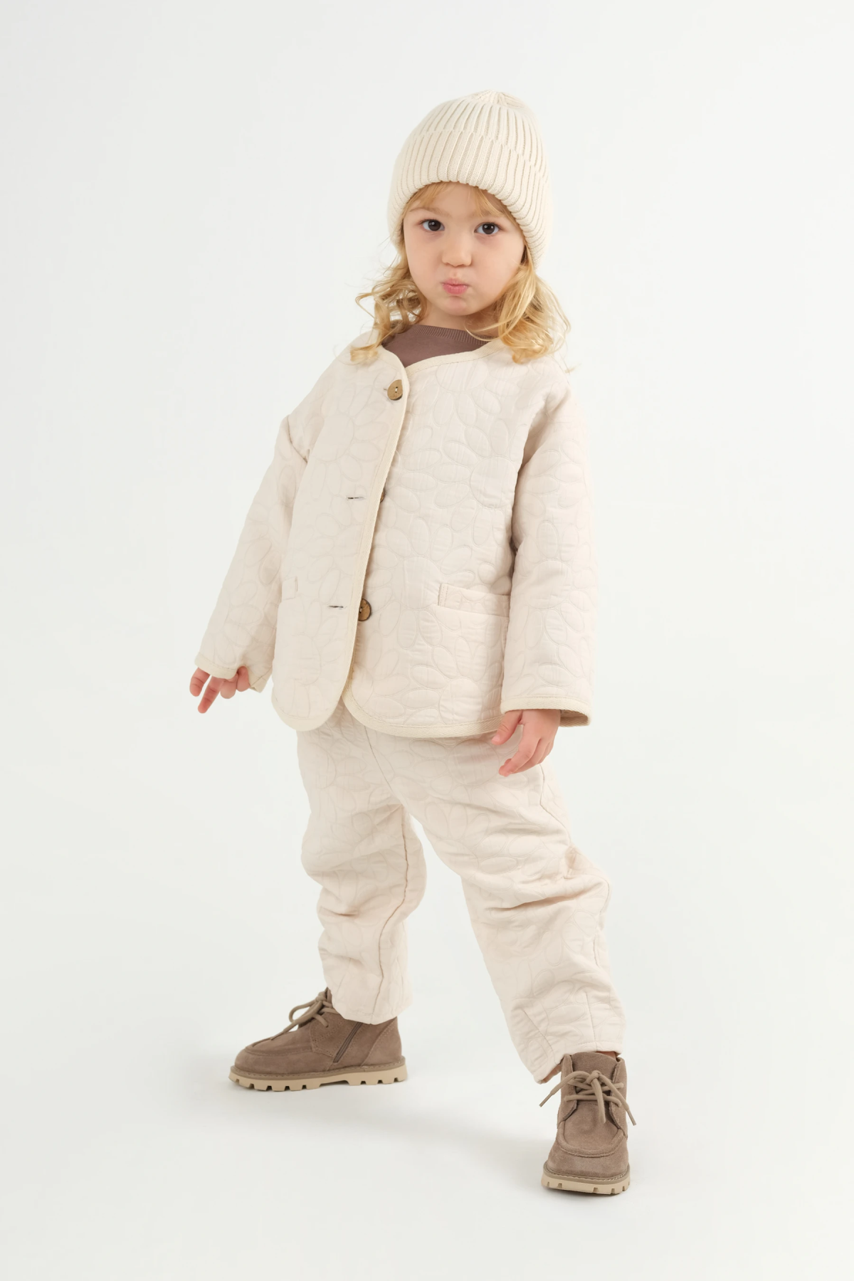 Oversize Biyeli Ceket Bej - 1