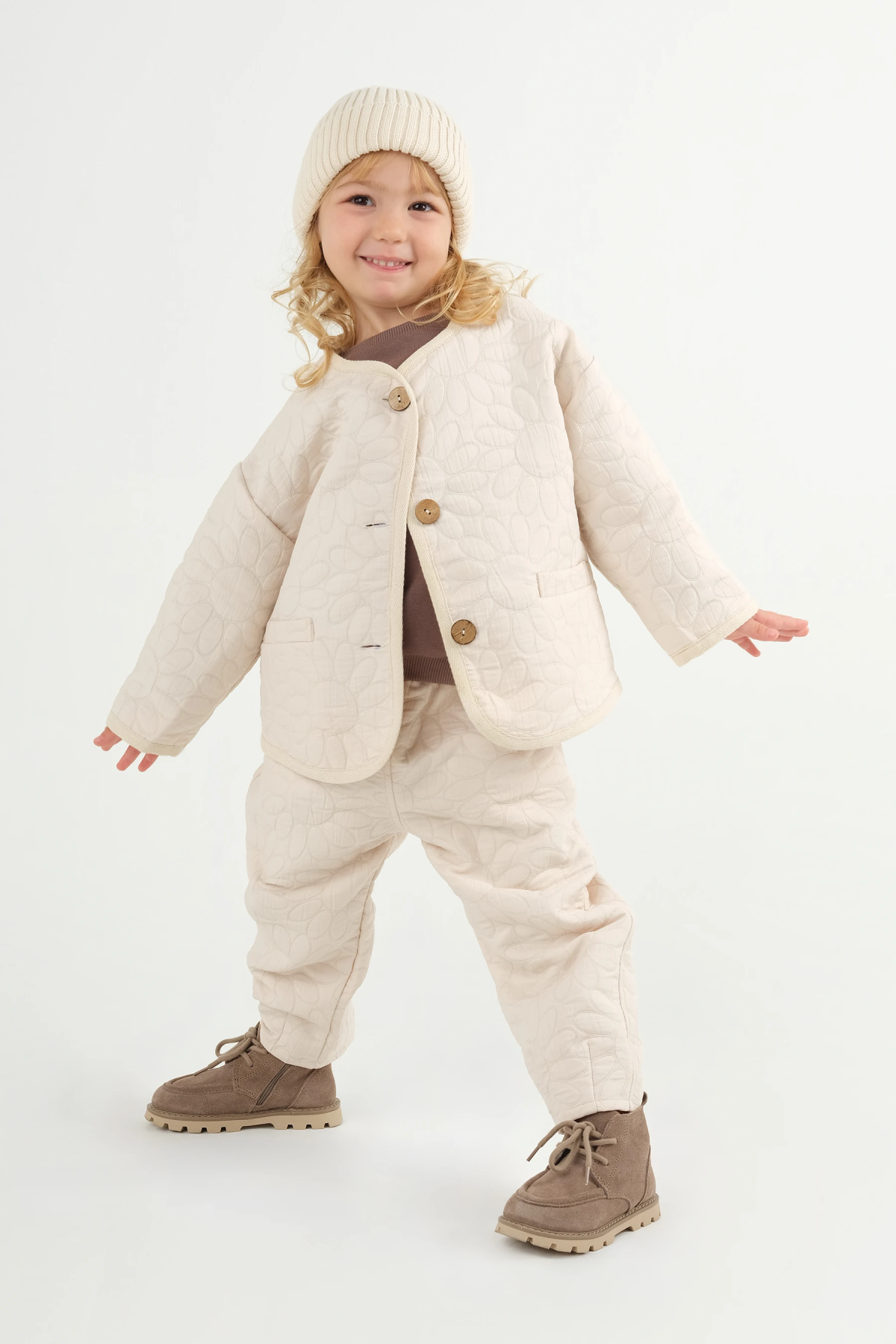 Oversize Biyeli Ceket Bej - 5
