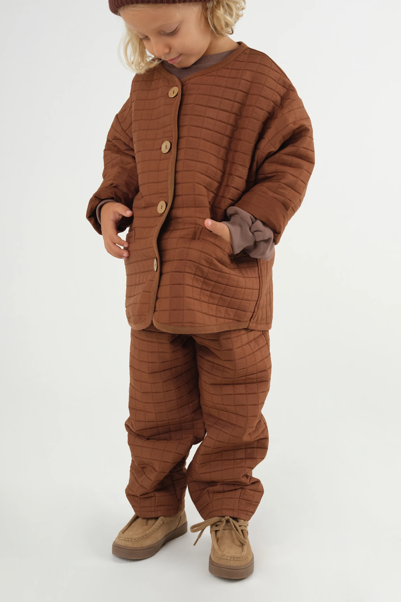 Oversize Biyeli Ceket Kahve - 2
