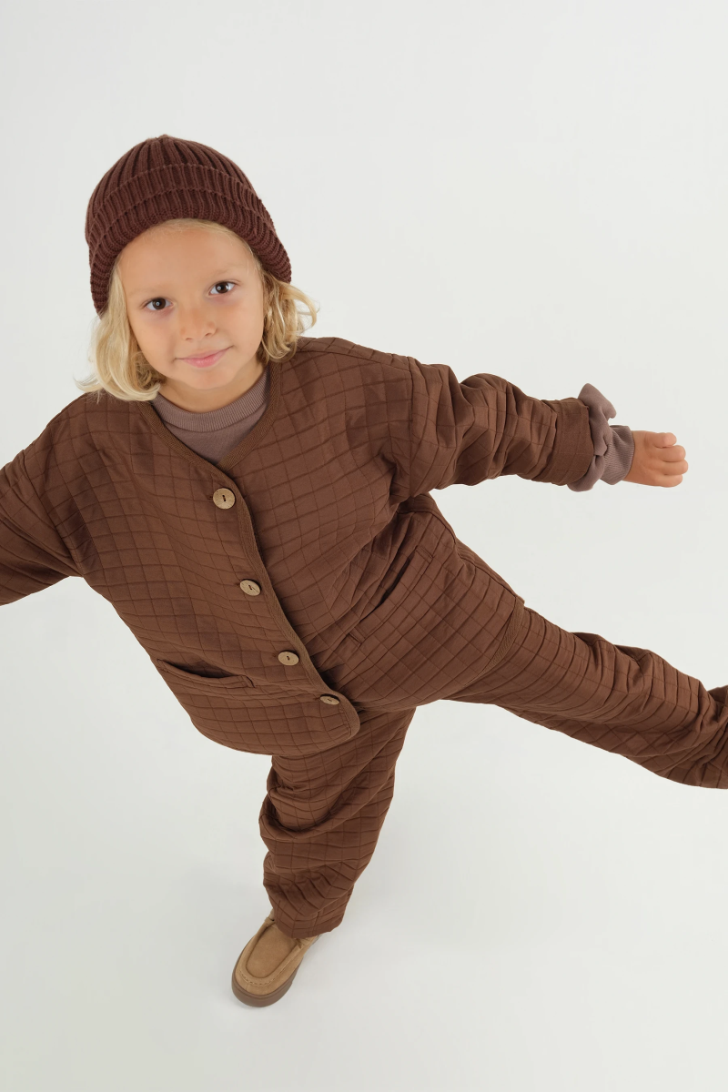 Oversize Biyeli Ceket Kahve - 5