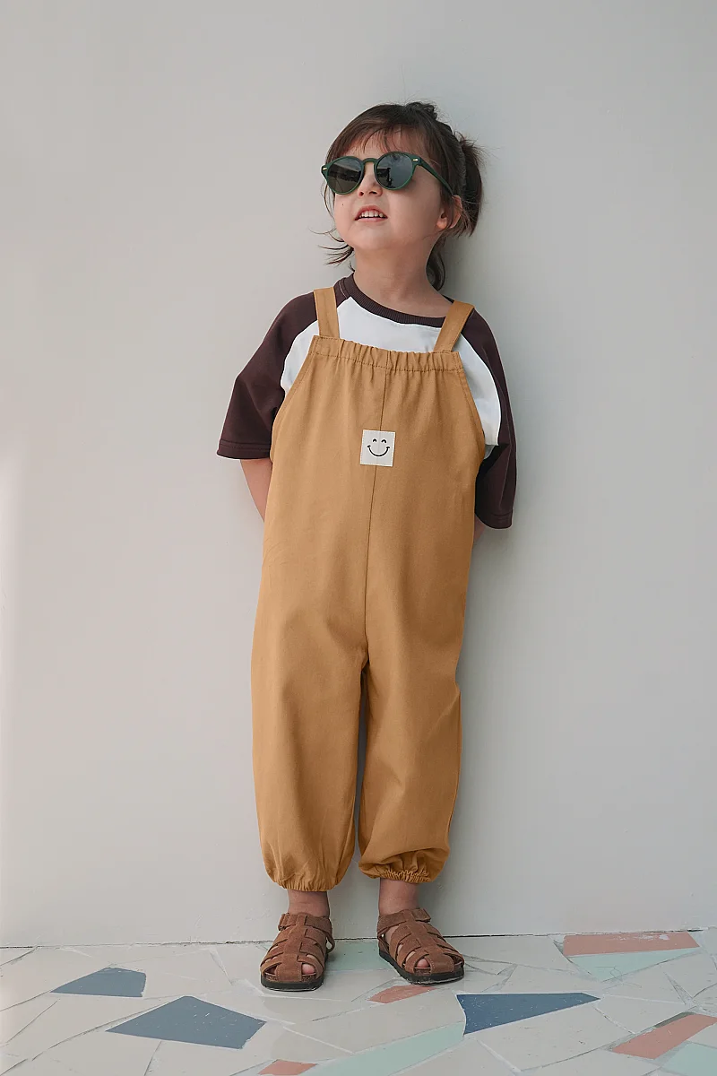 Paçası Lastikli Tulum Camel - Mioma Kids
