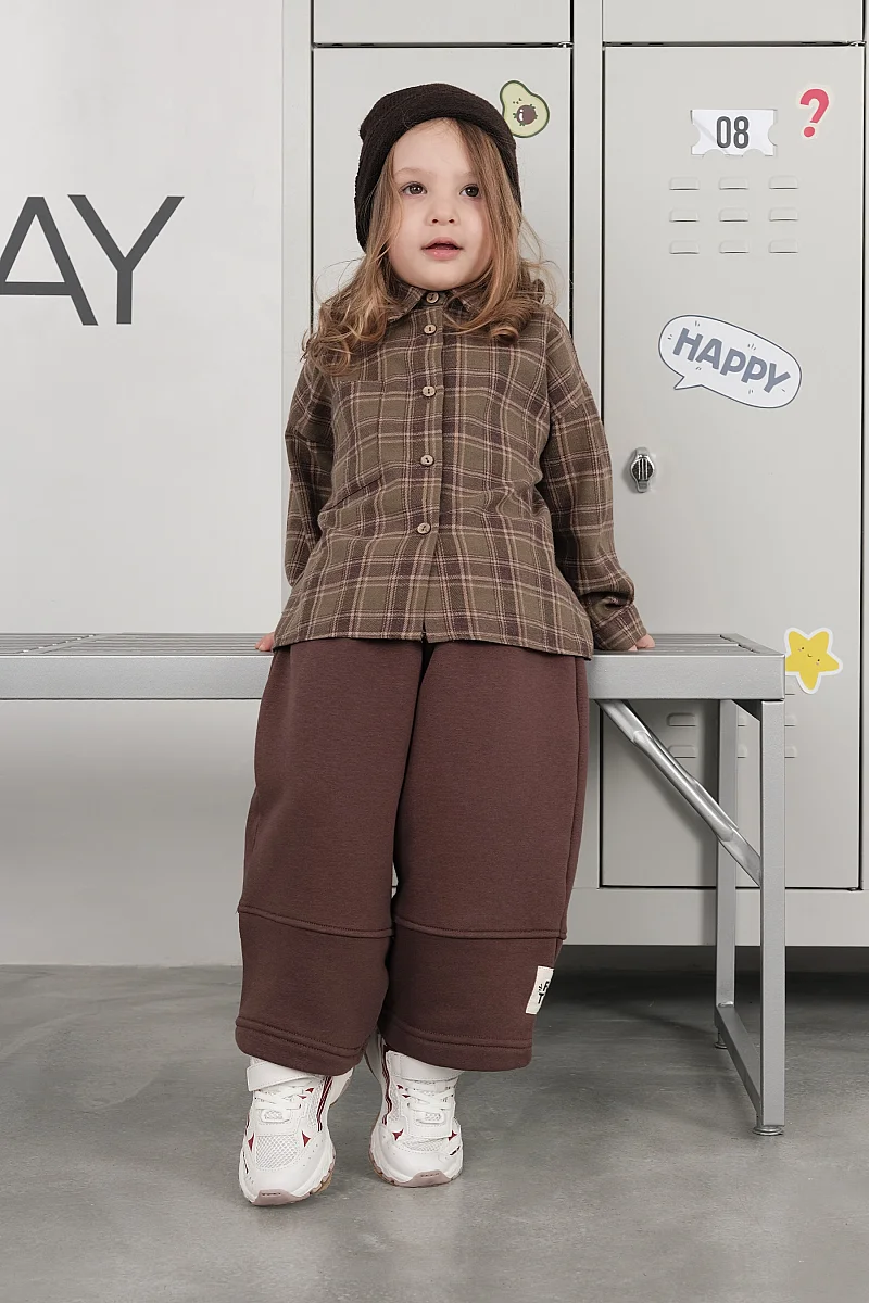 Parçalı Pantolon Kahve - 