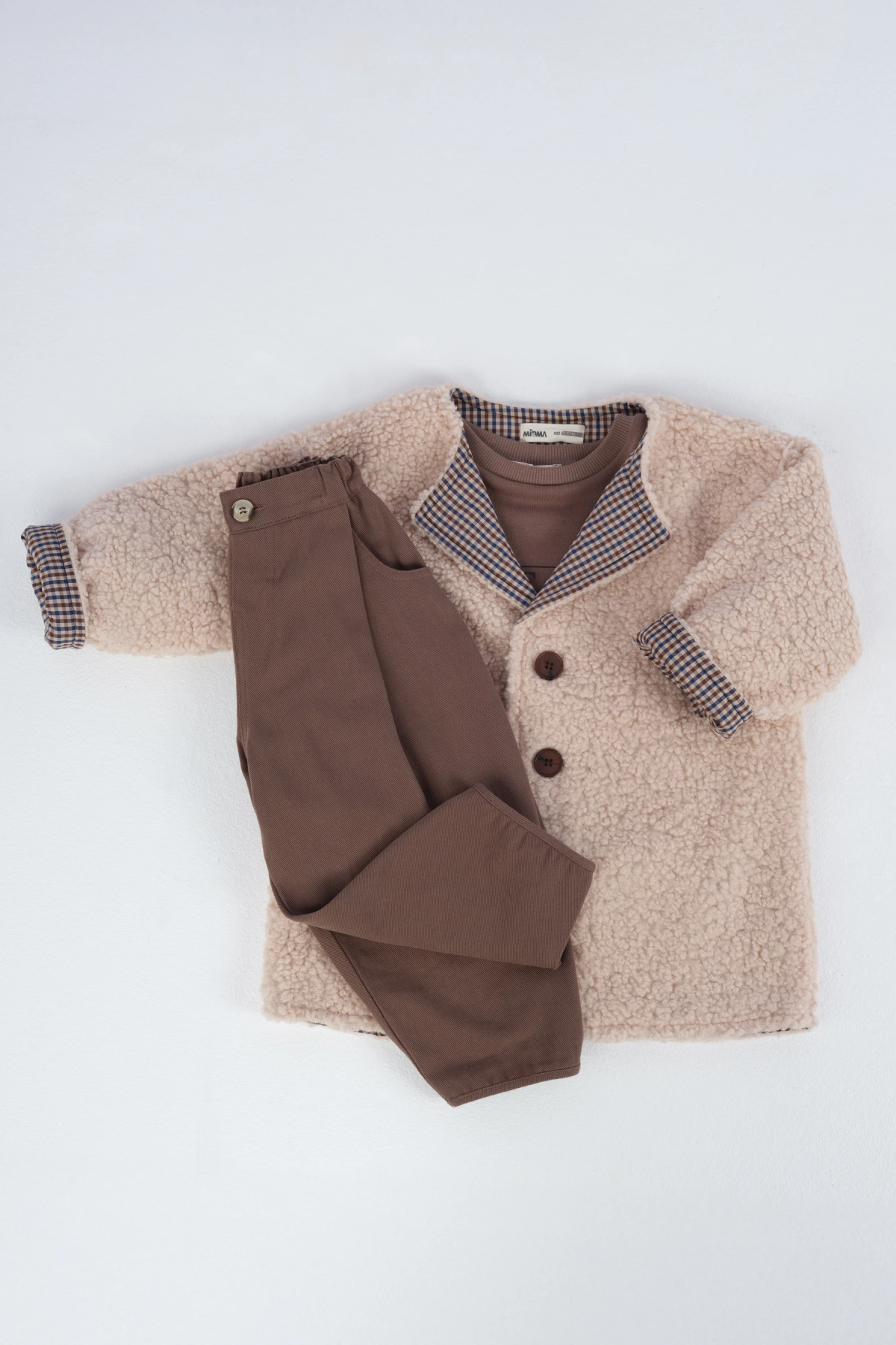 Peluş Ceket Bej - 4