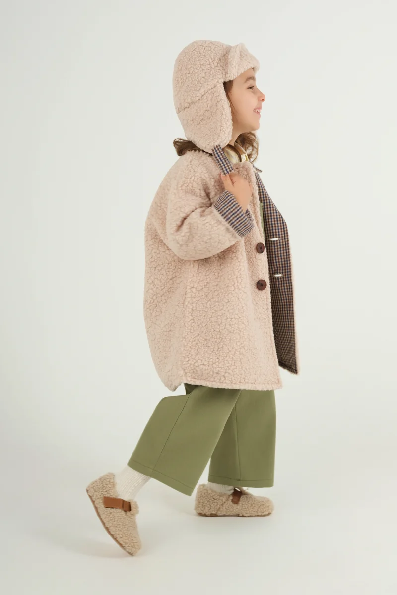 Peluş Ceket Bej - 4