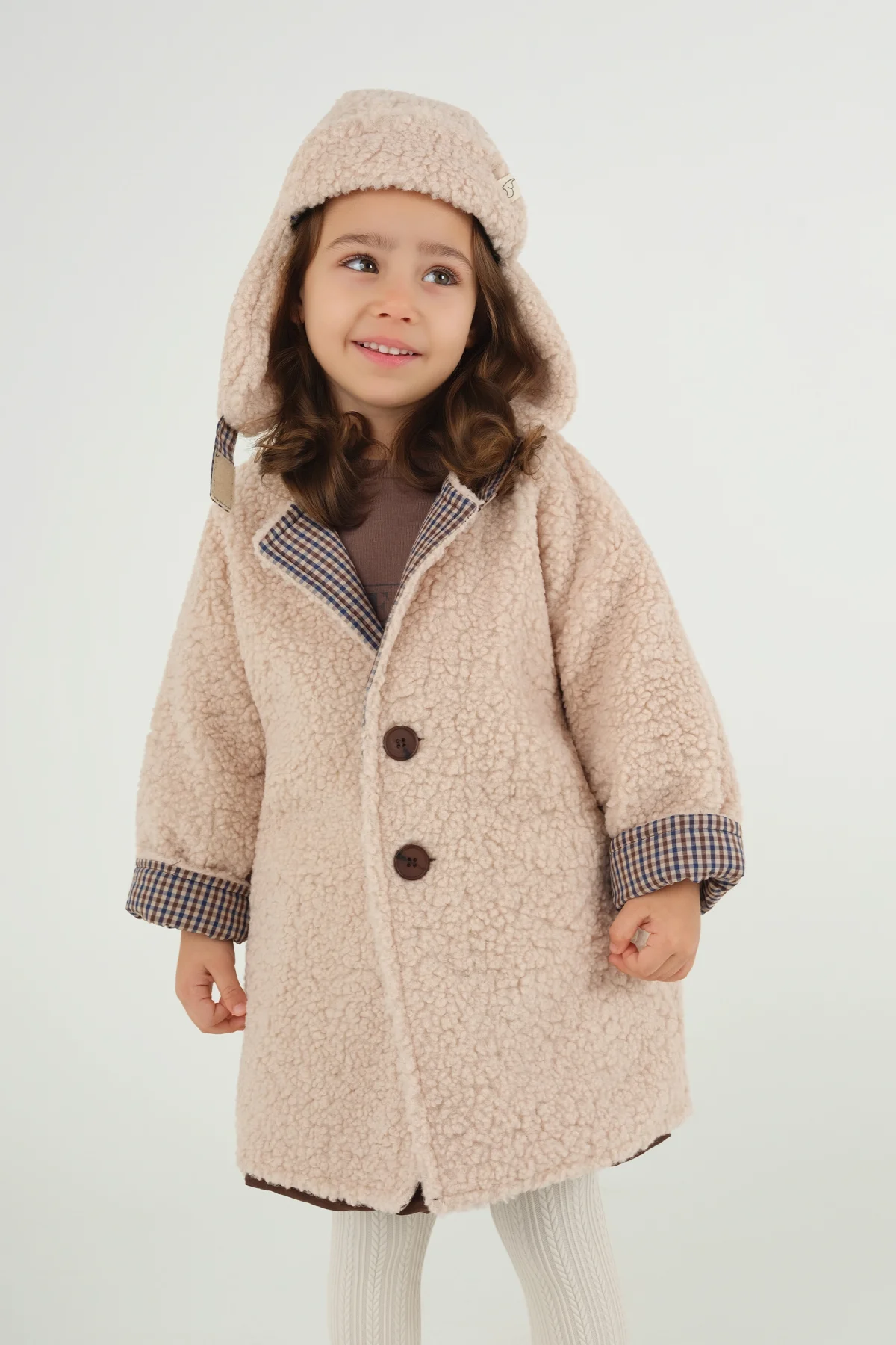 Peluş Ceket Bej - 1