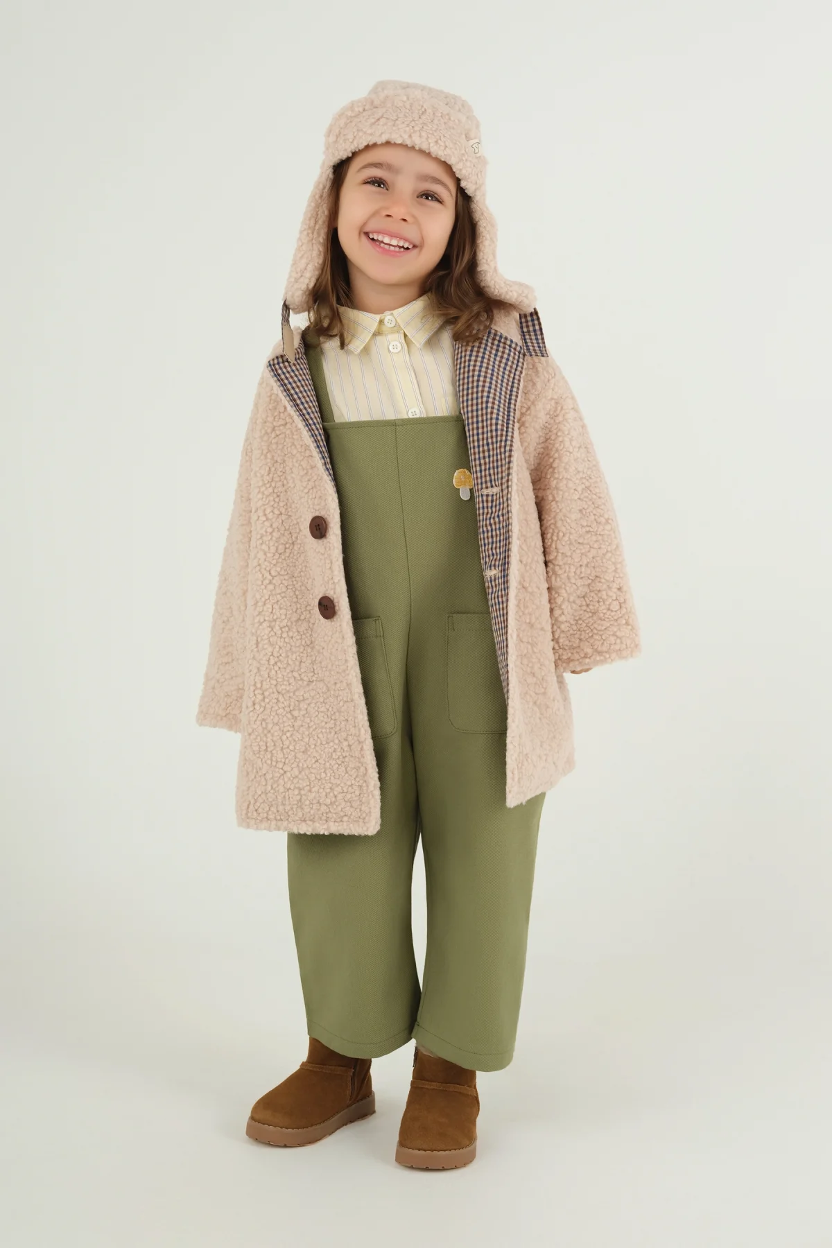 Peluş Ceket Bej - 3