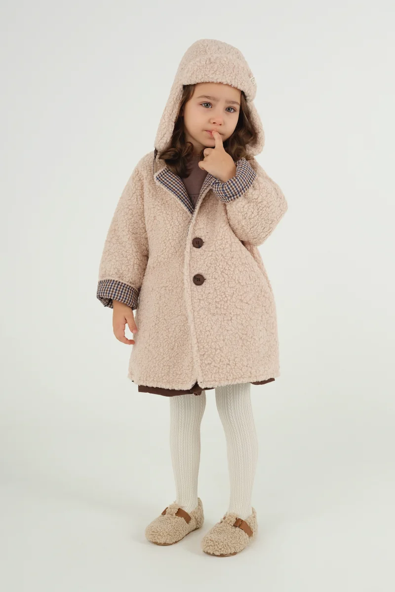 Peluş Ceket Bej - 5