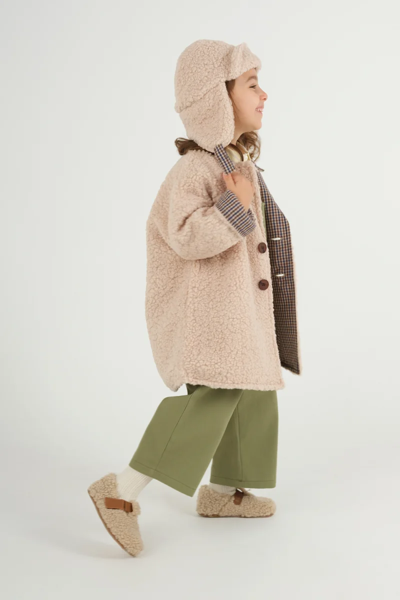 Peluş Pilot Şapka Bej - Mioma Kids (1)