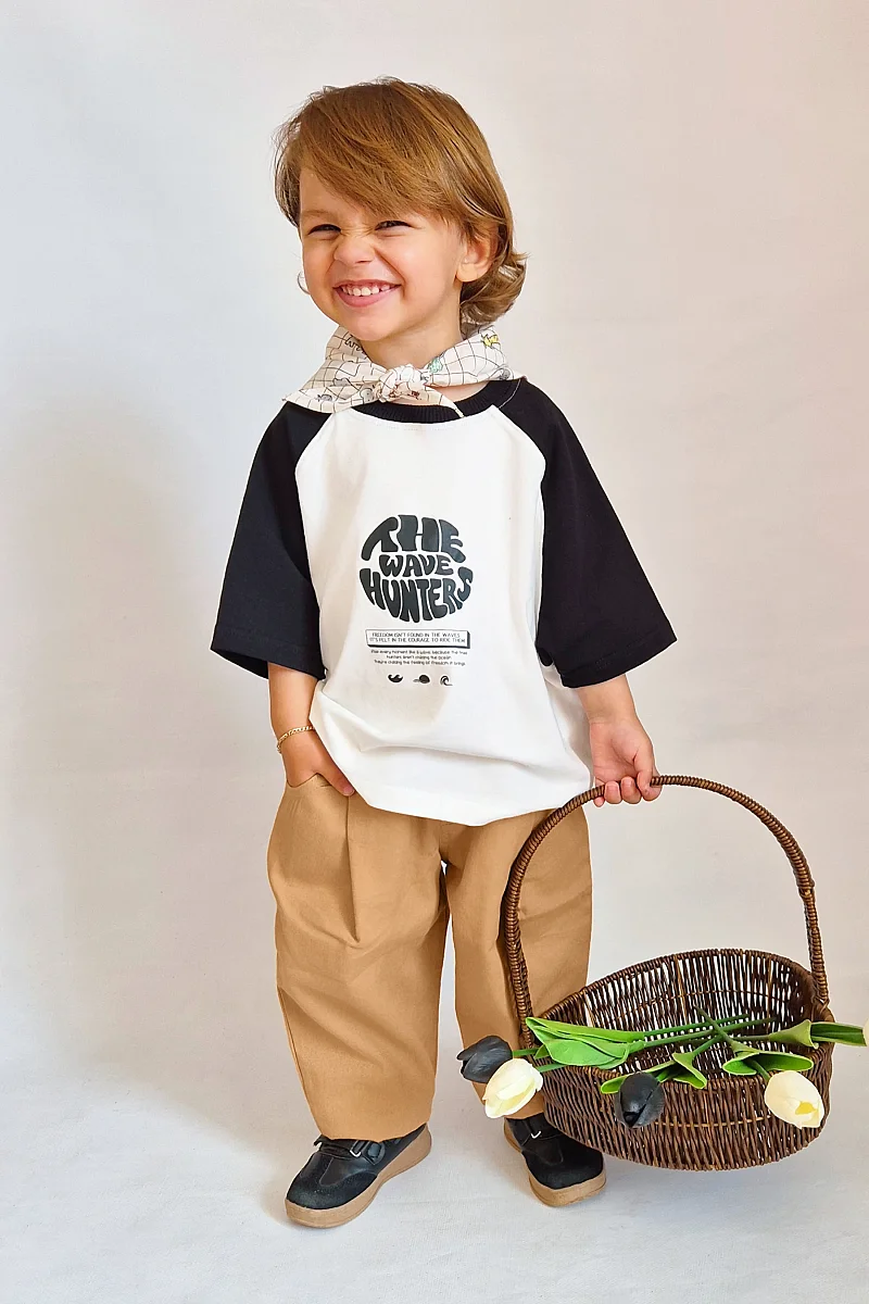 Pile Detaylı Pantolon Camel - Mioma Kids