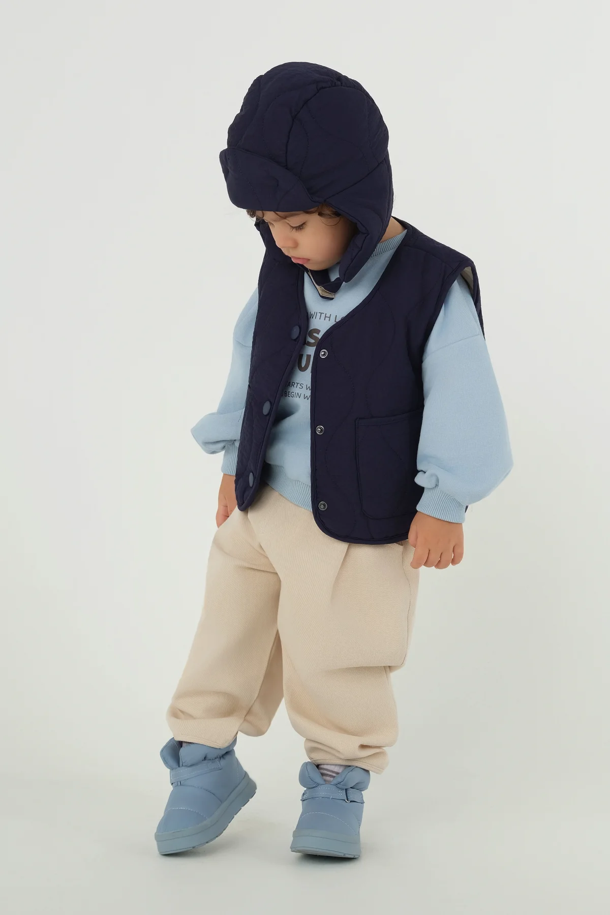 Pile Detaylı Pantolon Taş - 3