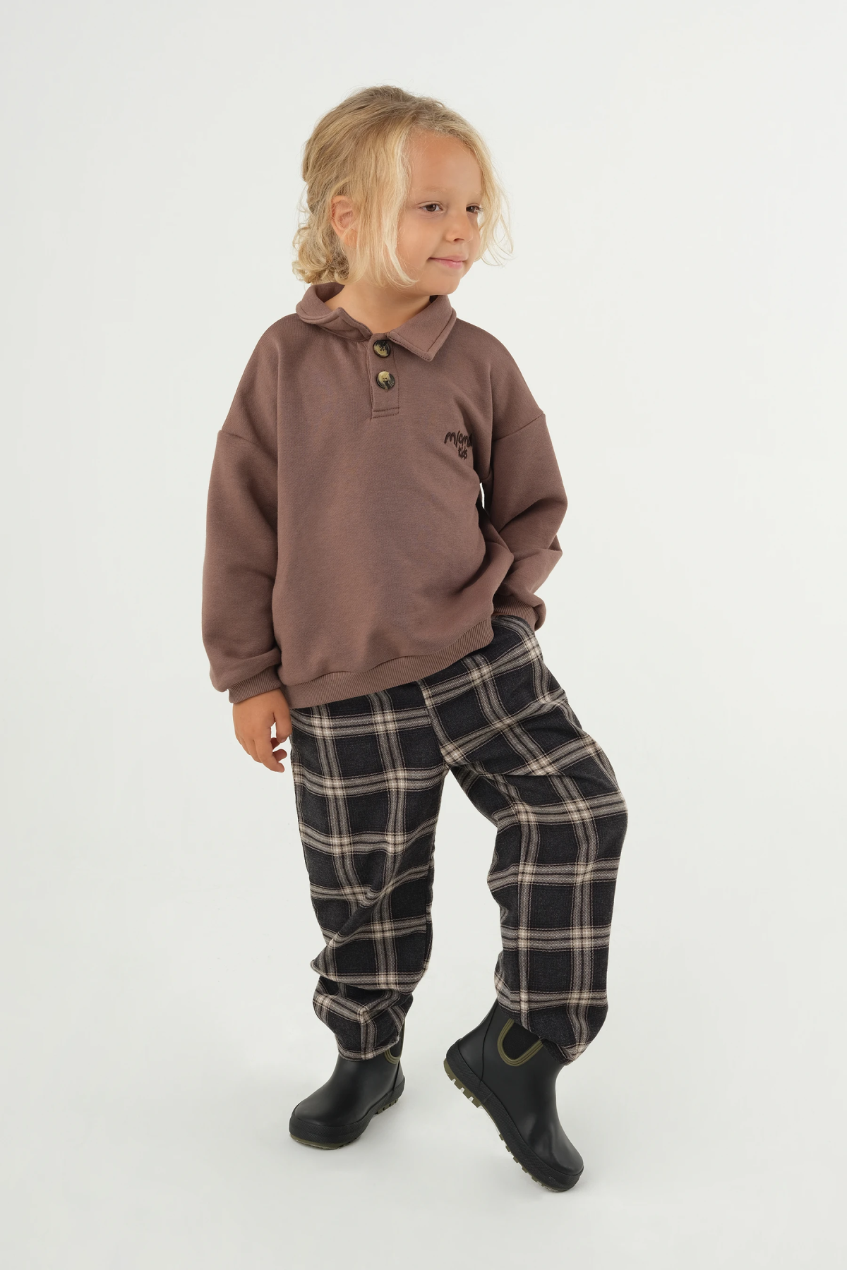 Polo Yaka Sweat Kahve - 3