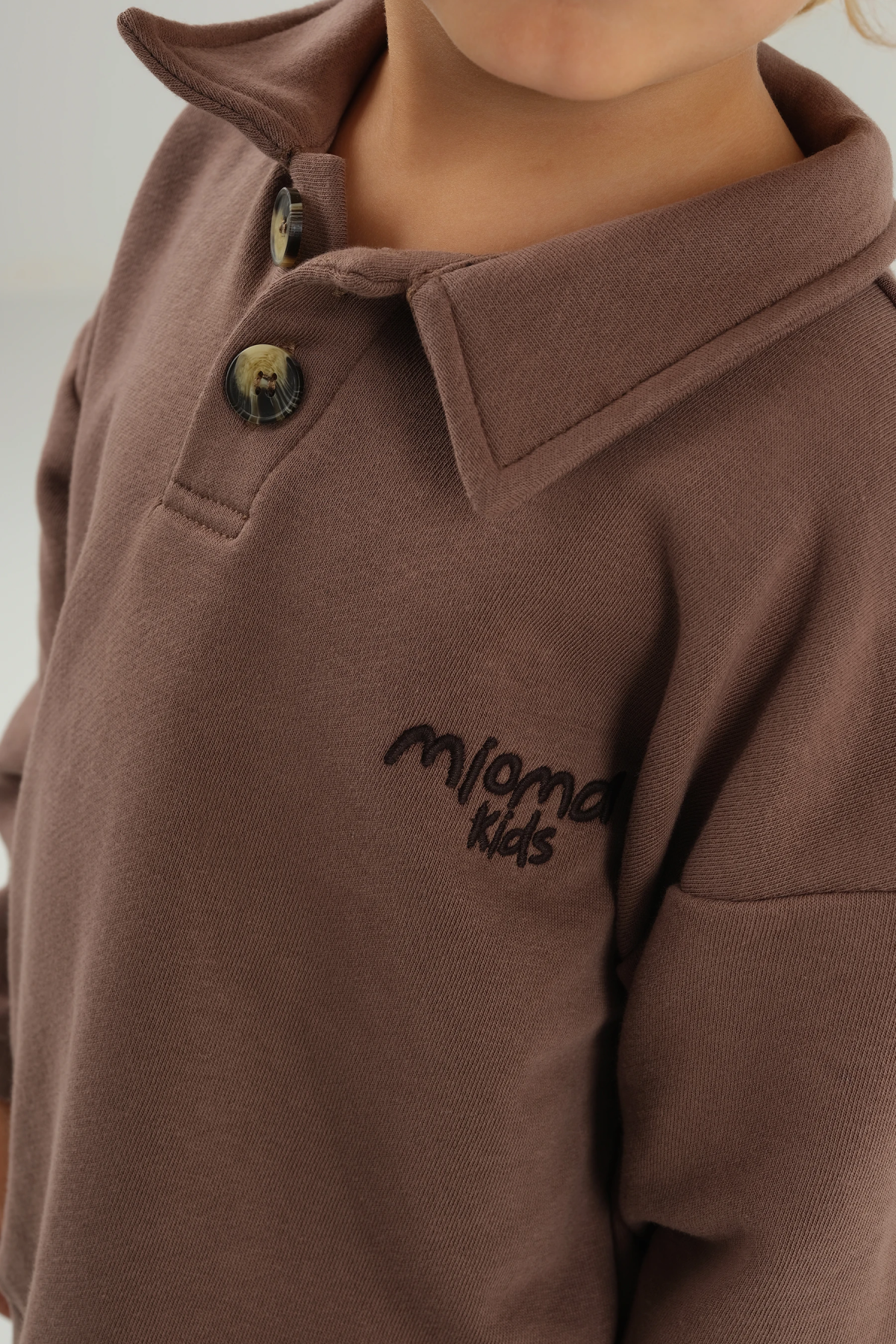 Polo Yaka Sweat Kahve - 4