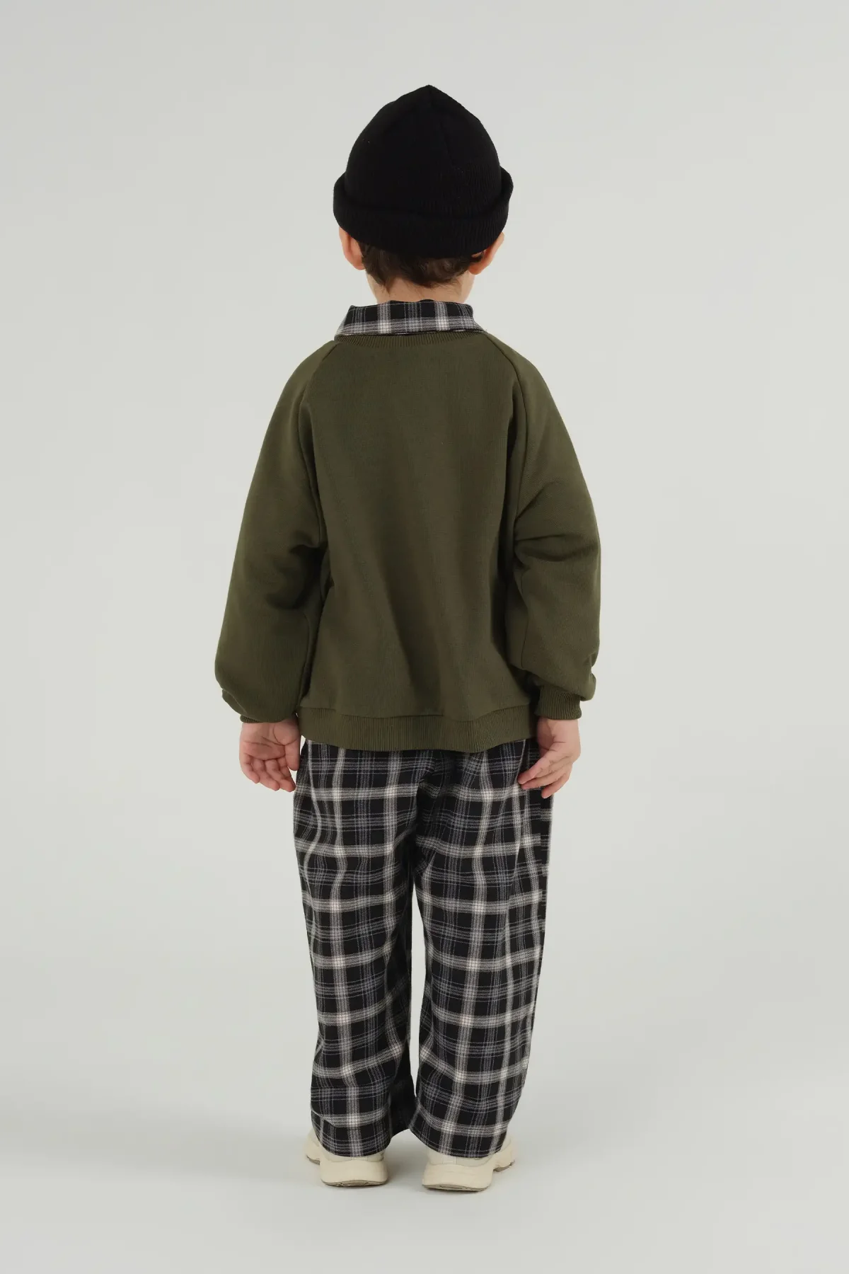 Reglan Kol Baskılı Sweat Haki - 3