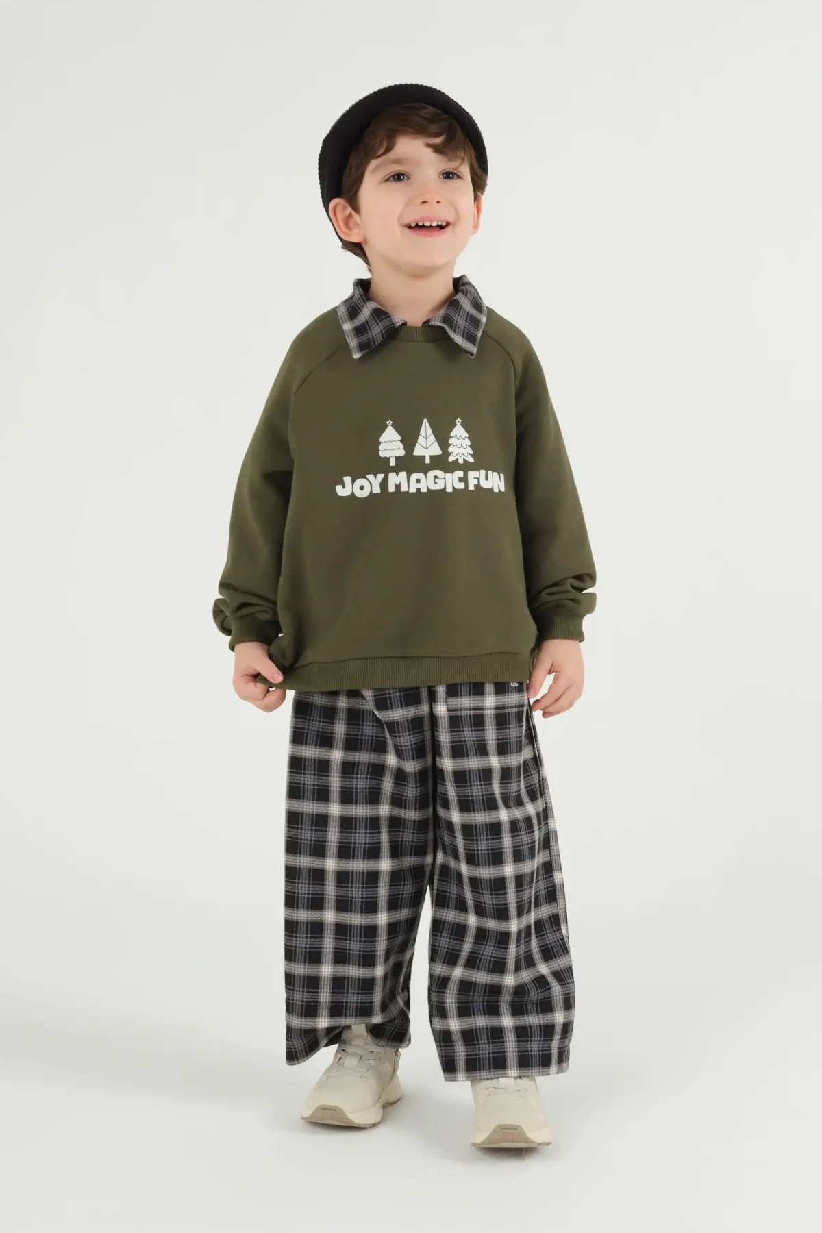 Reglan Kol Baskılı Sweat Haki - 4