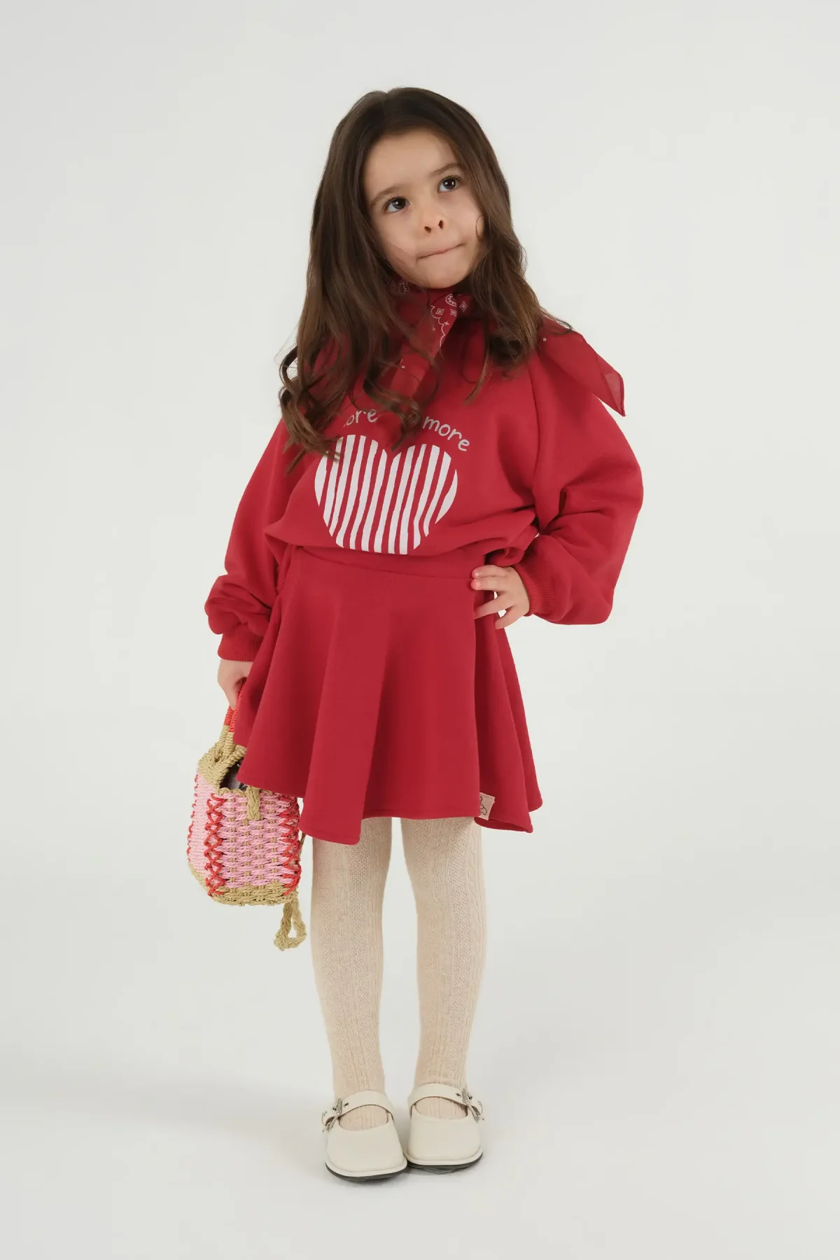 Reglan Kol Baskılı Sweat Kırmızı - 3