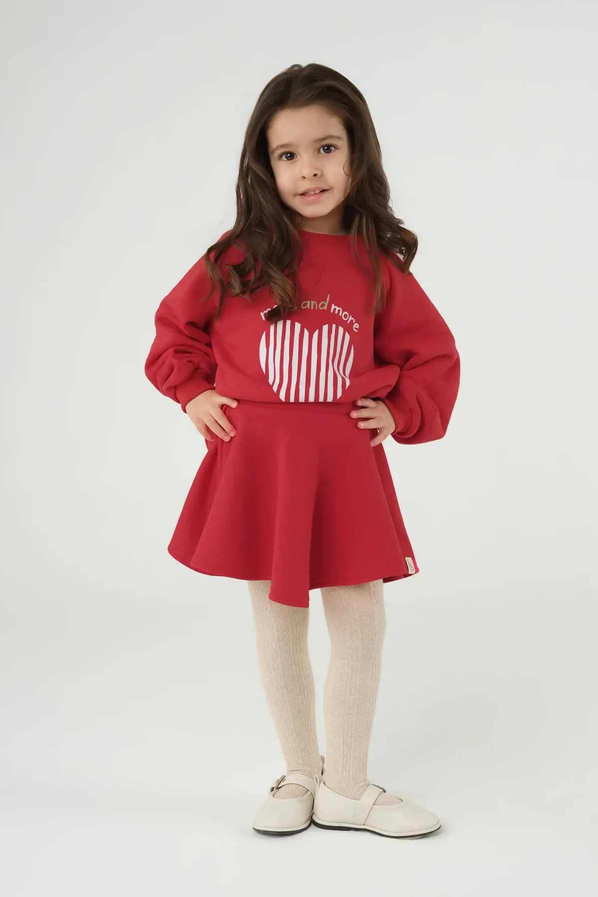 Reglan Kol Baskılı Sweat Kırmızı - 2