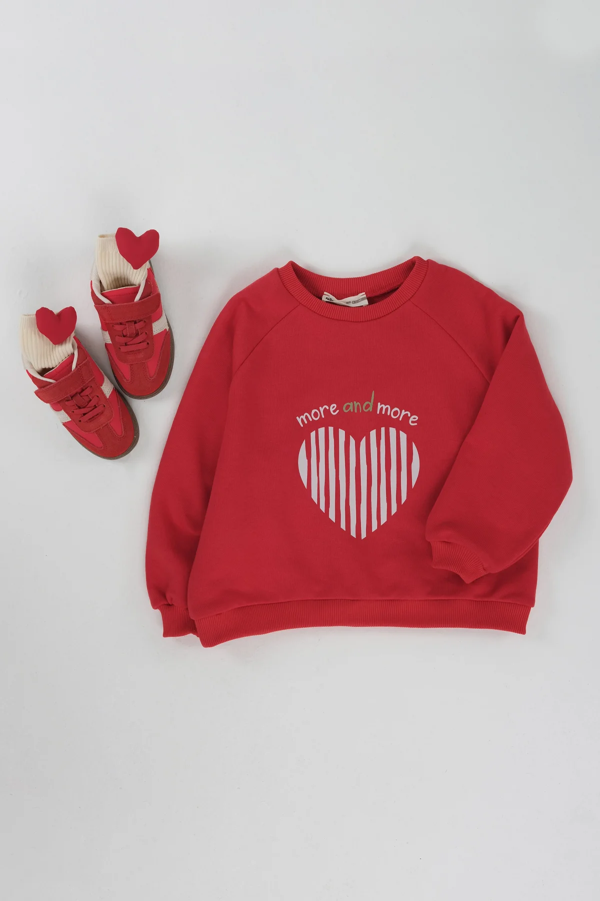 Reglan Kol Baskılı Sweat Kırmızı - 5